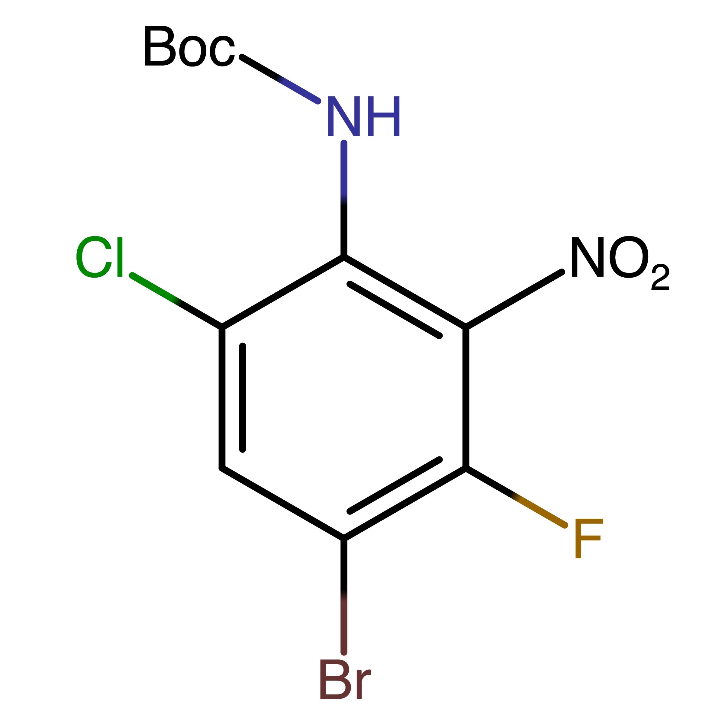 CAS RN 2173069-51-5 | tert-Butyl (4-bromo-6-chloro-3-fluoro-2-nitrophenyl)carbamate