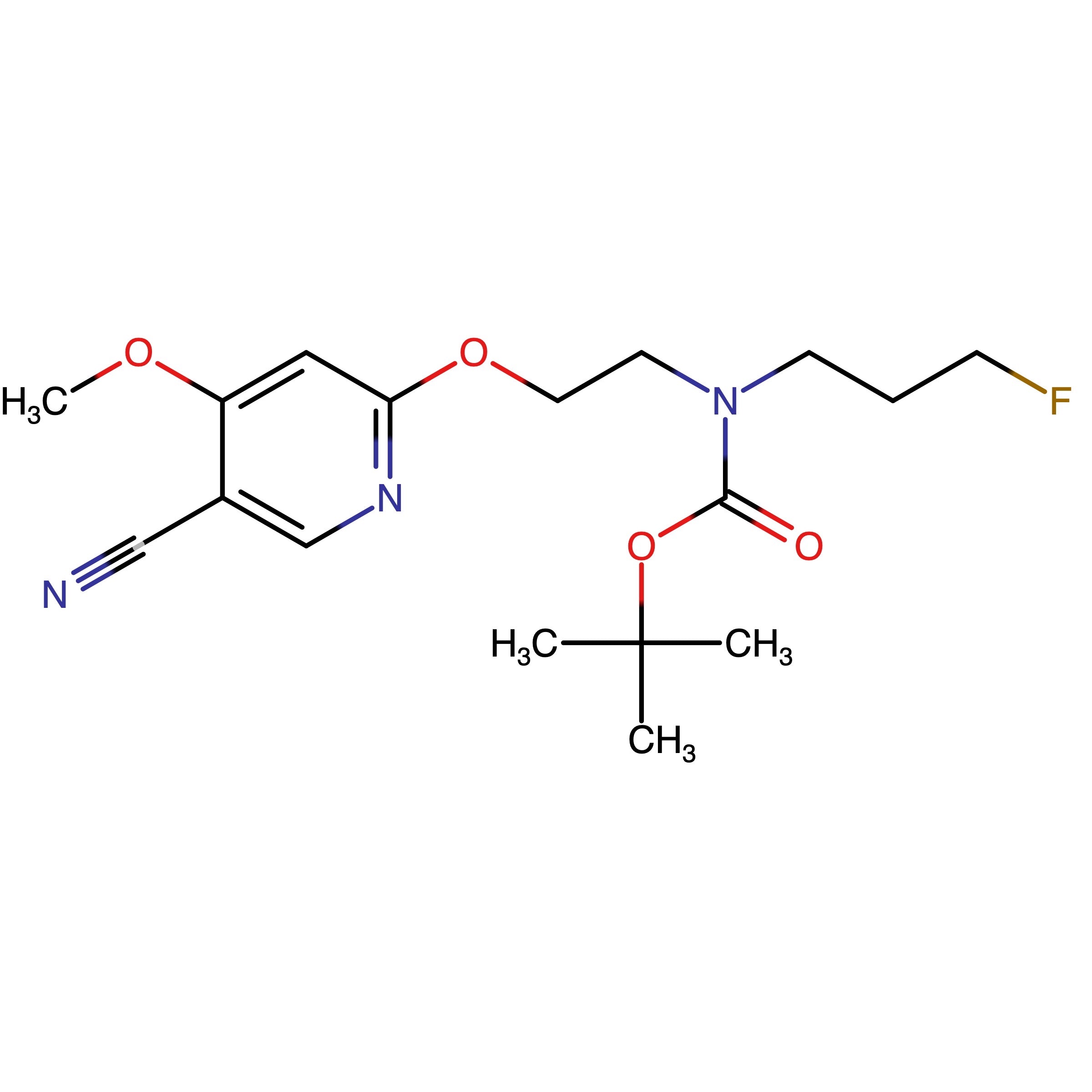 CAS RN 2173404-95-8 | tert-Butyl (2-((5-cyano-4-methoxypyridin-2-yl)oxy)ethyl)(3-fluoropropyl)carbamate