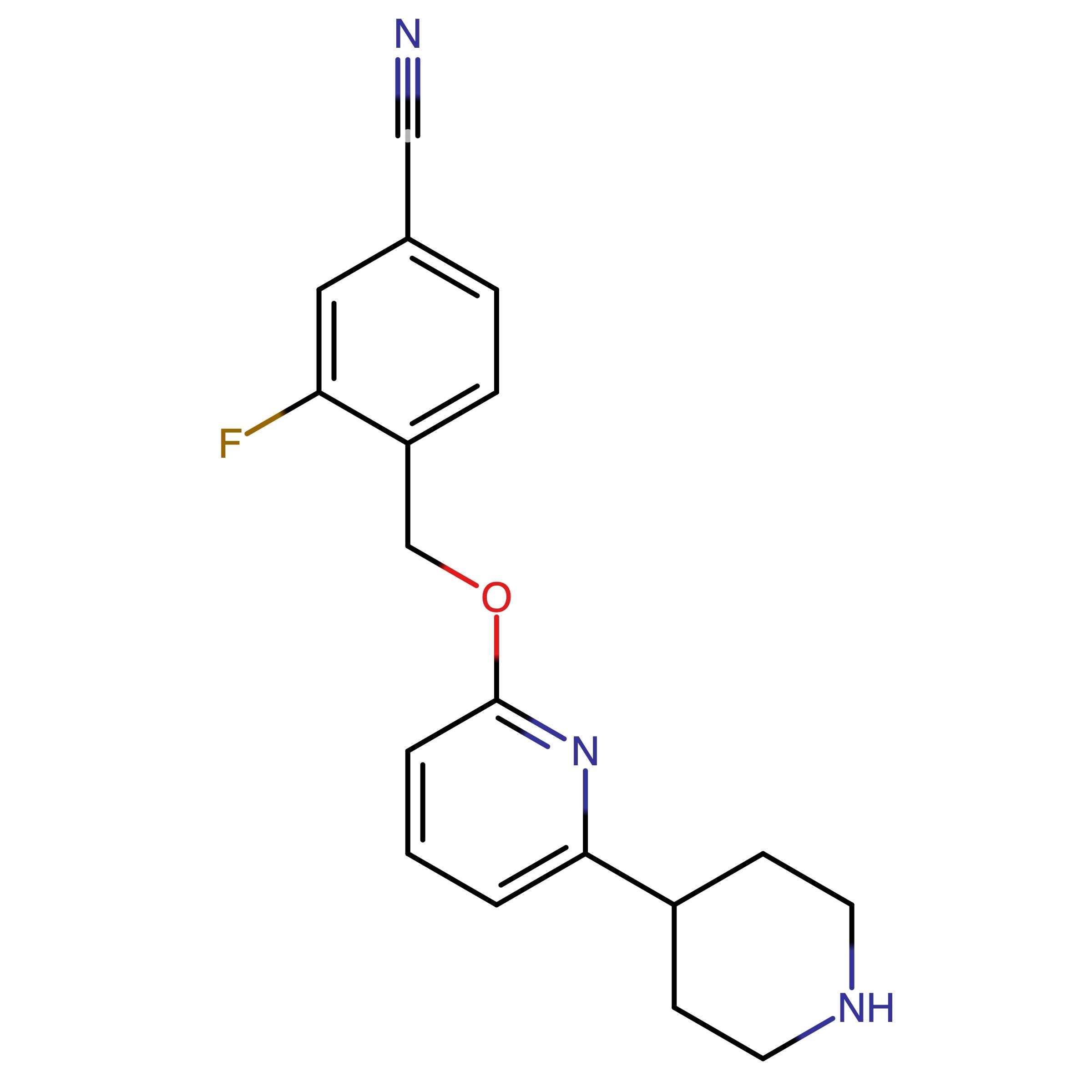 CAS RN 2230200-24-3 | 3-Fluoro-4-(((6-(piperidin-4-yl)pyridin-2-yl)oxy)methyl)benzonitrile | MFCD34680010