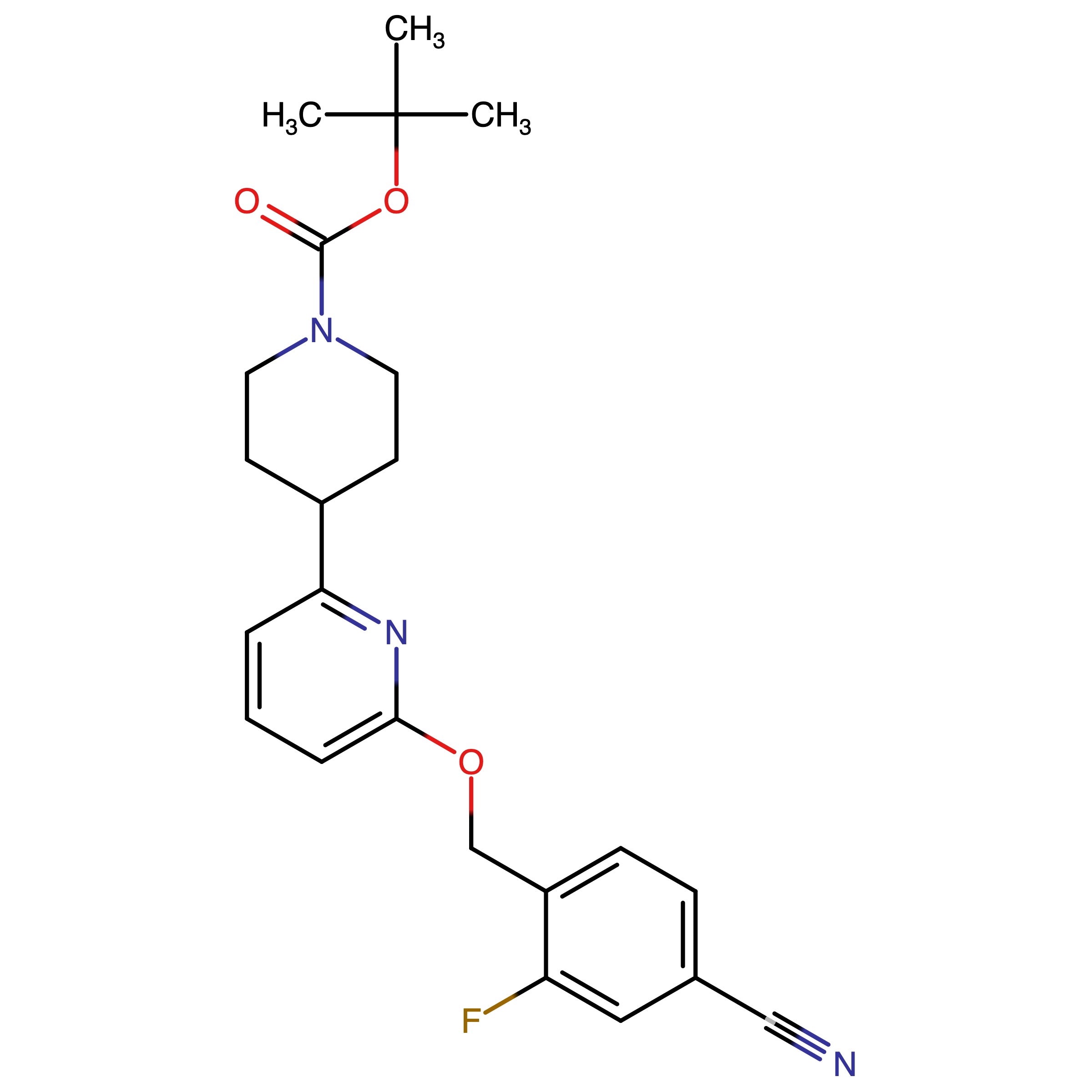 CAS RN 2230200-28-7 | tert-Butyl 4-(6-((4-carbonitril-2-fluorobenzyl)oxy)pyridin-2-yl)piperidine-1-carboxylate | MFCD32706559