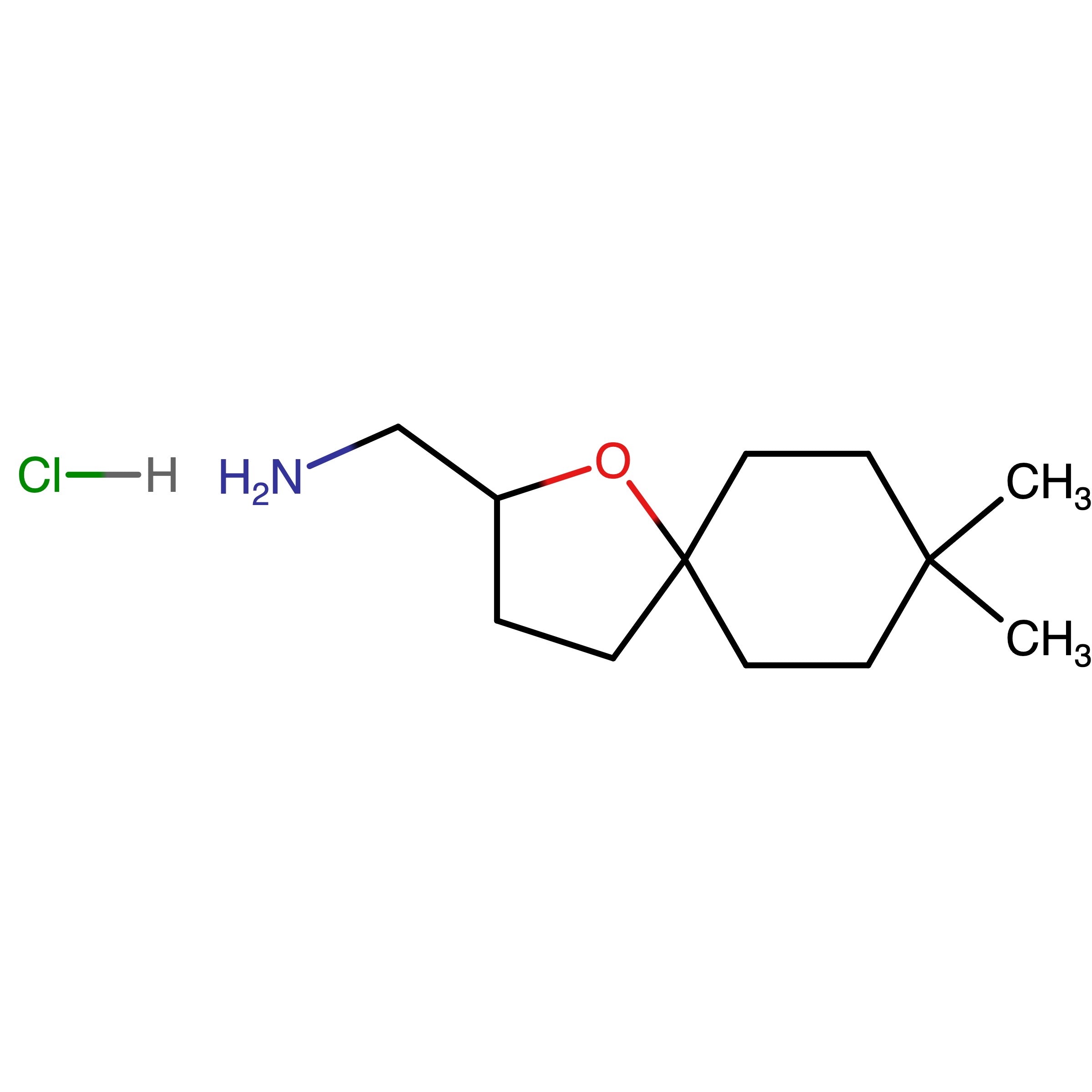 CAS RN 2230798-30-6 | (8,8-Dimethyl-1-oxaspiro[4.5]decan-2-yl)methanamine hydrochloride | MFCD31666896