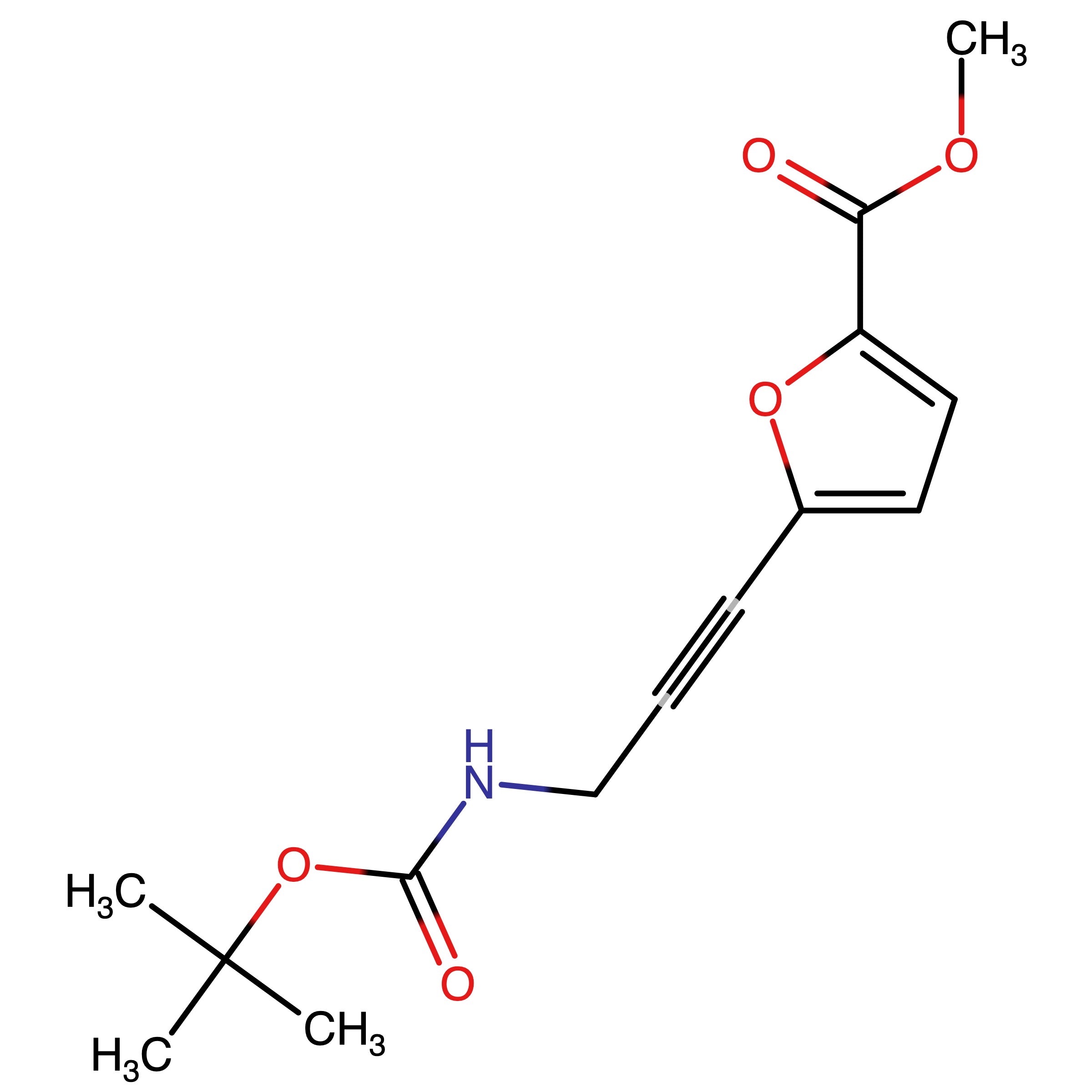 CAS RN 223461-83-4 | Methyl 5-(3-((tert-butoxycarbonyl)amino)prop-1-yn-1-yl)furan-2-carboxylate | MFCD24467219