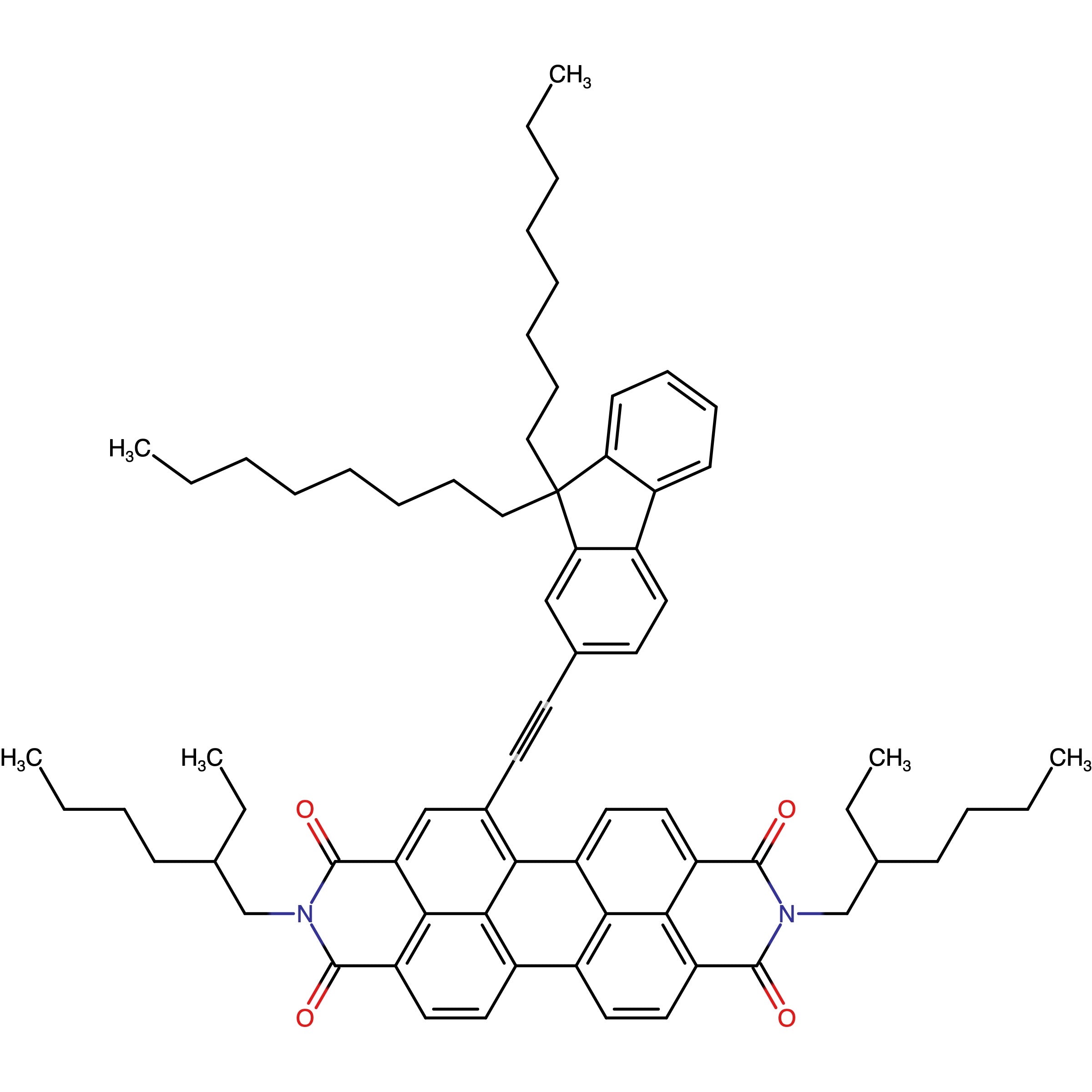 CAS RN 2245953-07-3 | 1-(9,9-Dioctylfluoren-2-ylethynyl)-N,N_-bis(2-ethylhexyl)-3,4,9,10-perylene diimide