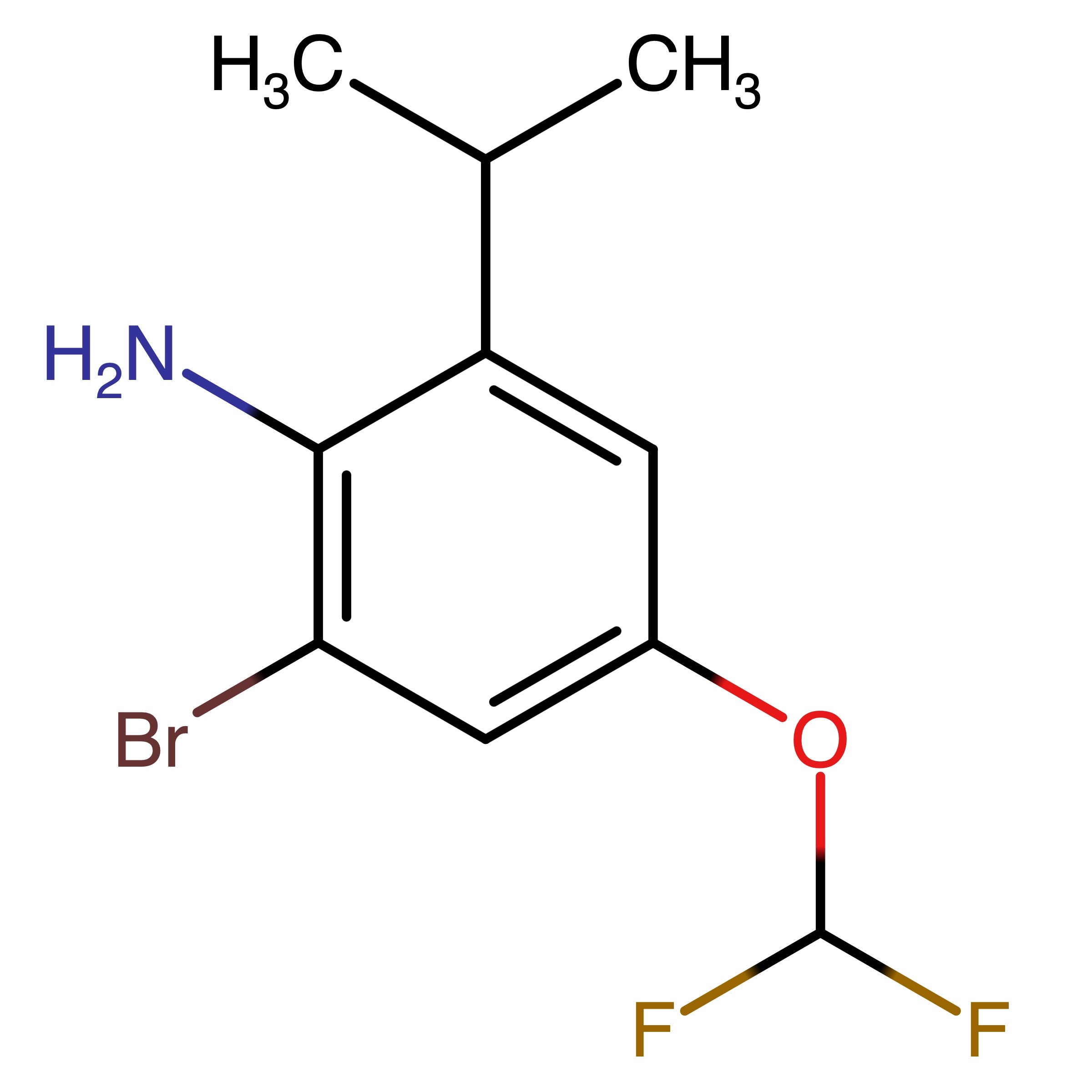 CAS RN 2271371-81-2 | 2-Bromo-4-(difluoromethoxy)-6-(propan-2-yl)benzeneamine