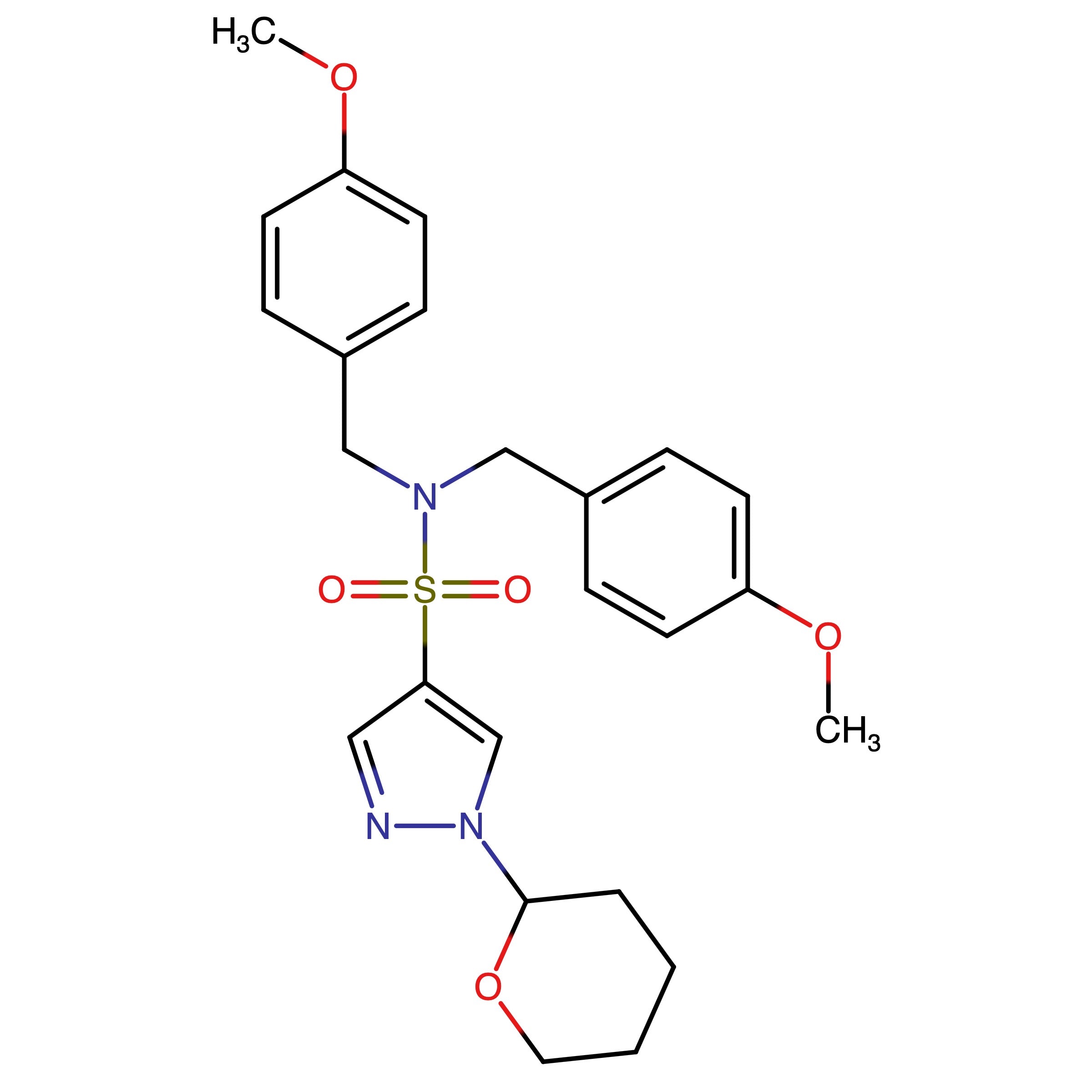 CAS RN 2281771-13-7 | N,N_Bis(4_methoxybenzyl)_1_(tetrahydro_2H_pyran_2_yl)_1H_pyrazole_4_sulfonamide