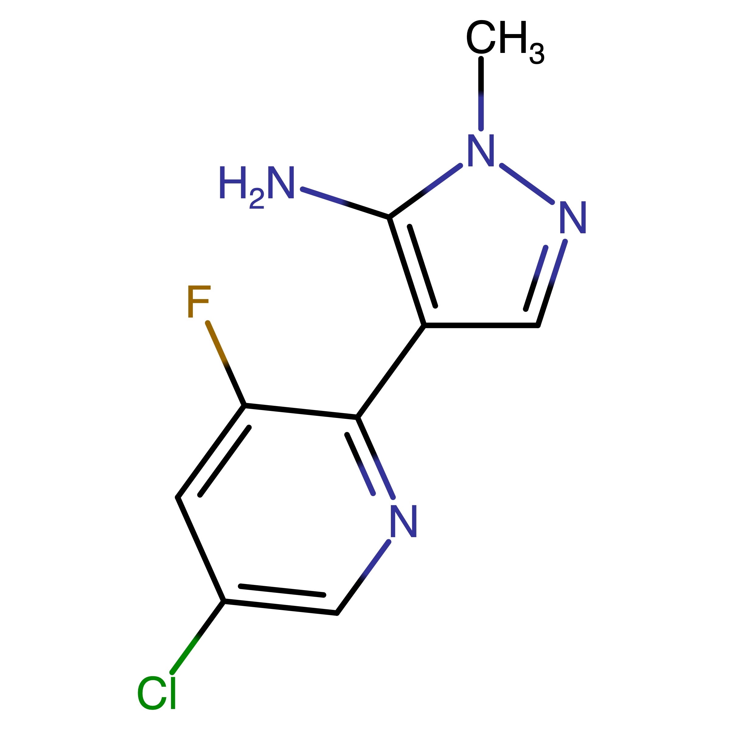 CAS RN 2293100-19-1 | 4-(5-Chloro-3-fluoro-2-pyridyl)-2-methyl-pyrazol-3-amine