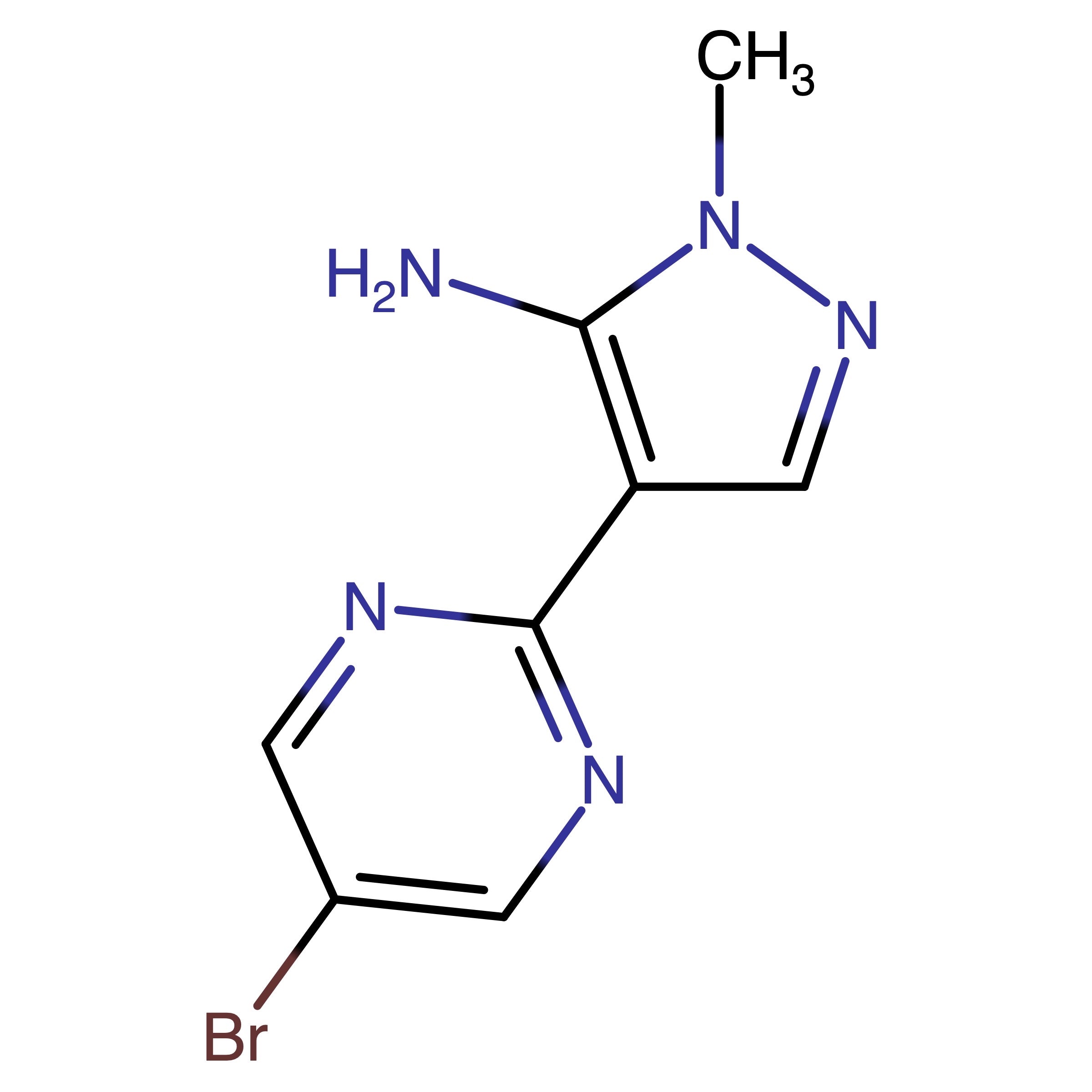 CAS RN 2293100-50-0 | 4-(5-Bromopyrimidin-2-yl)-2-methyl-pyrazol-3-amine