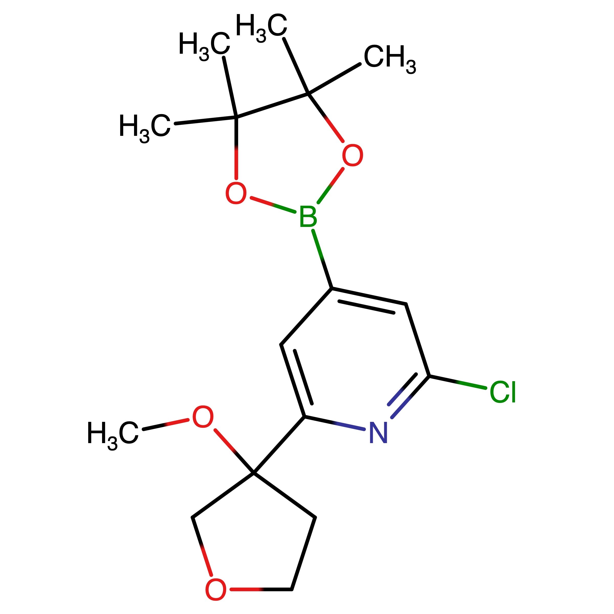 CAS RN 2368946-26-1 | 2-Chloro-6-(3-methoxytetrahydrofuran-3-yl)-4-(4,4,5,5-tetramethyl-1,3,2-dioxaborolan-2-yl)pyridine 