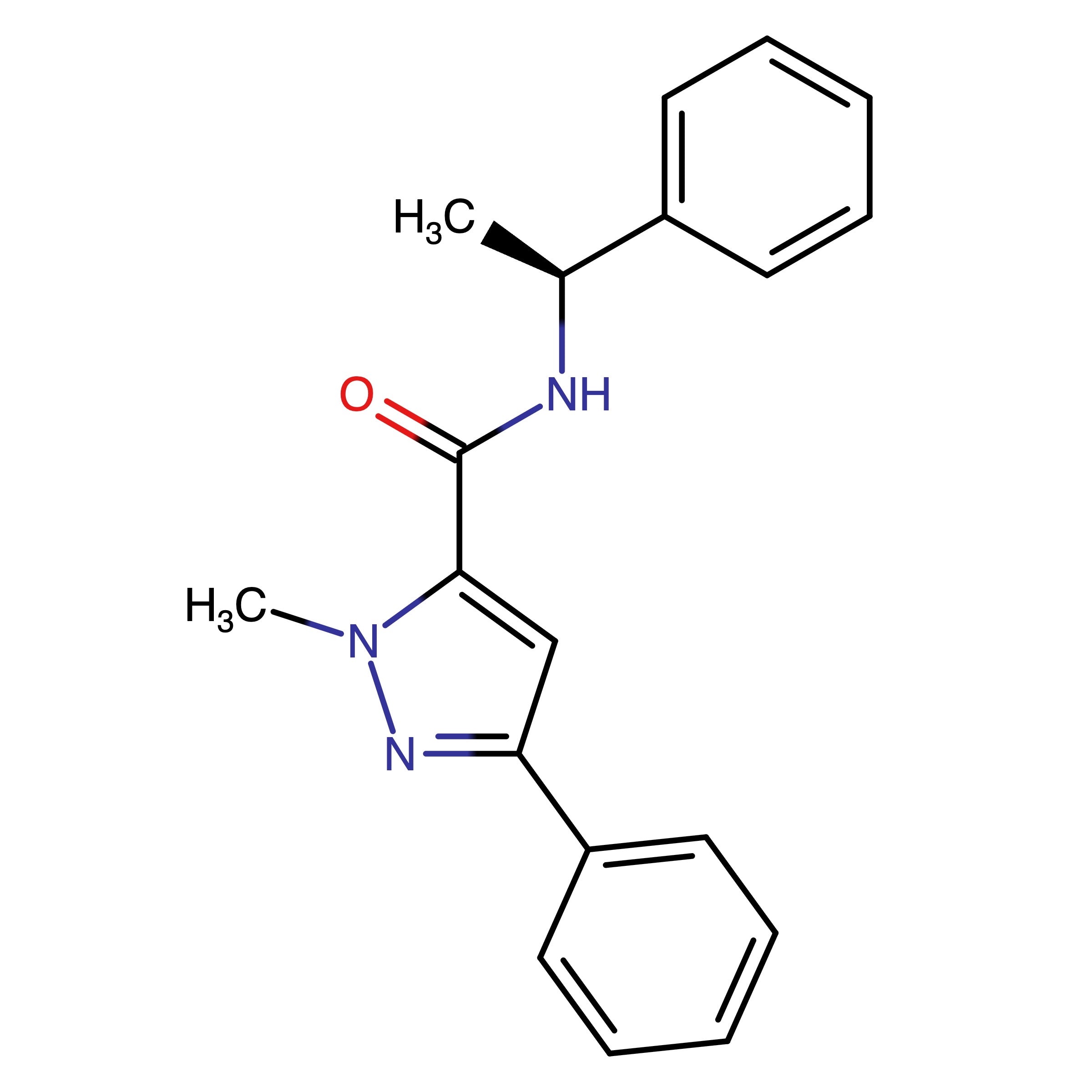 CAS RN 2369983-91-3 | 2-Methyl-5-phenyl-2H-pyrazole-3-carboxylic acid ((S)-1-phenylethyl)amide