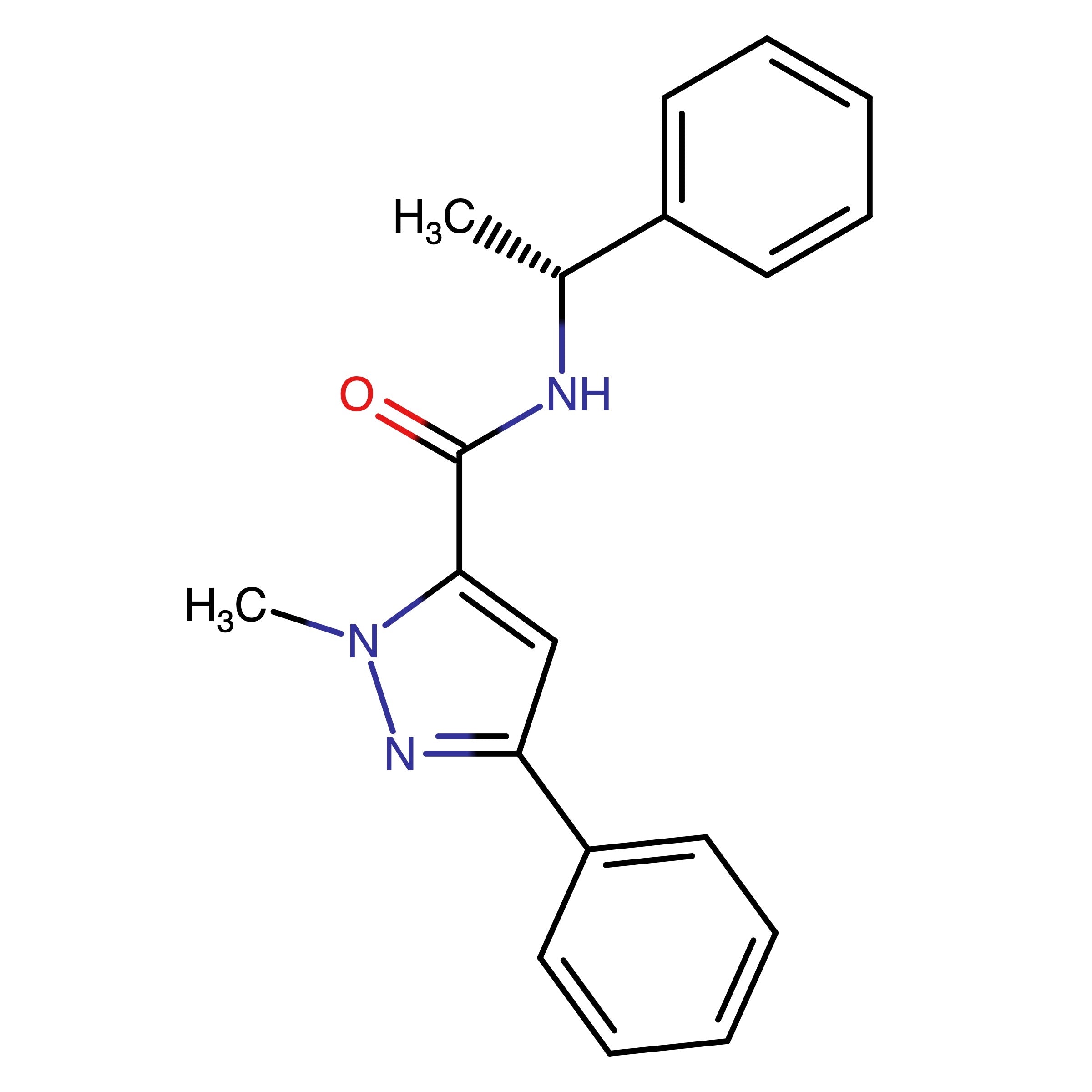CAS RN 2376069-81-5 | 2-Methyl-5-phenyl-2H-pyrazole-3-carboxylic acid ((R)-1-phenylethyl)amide