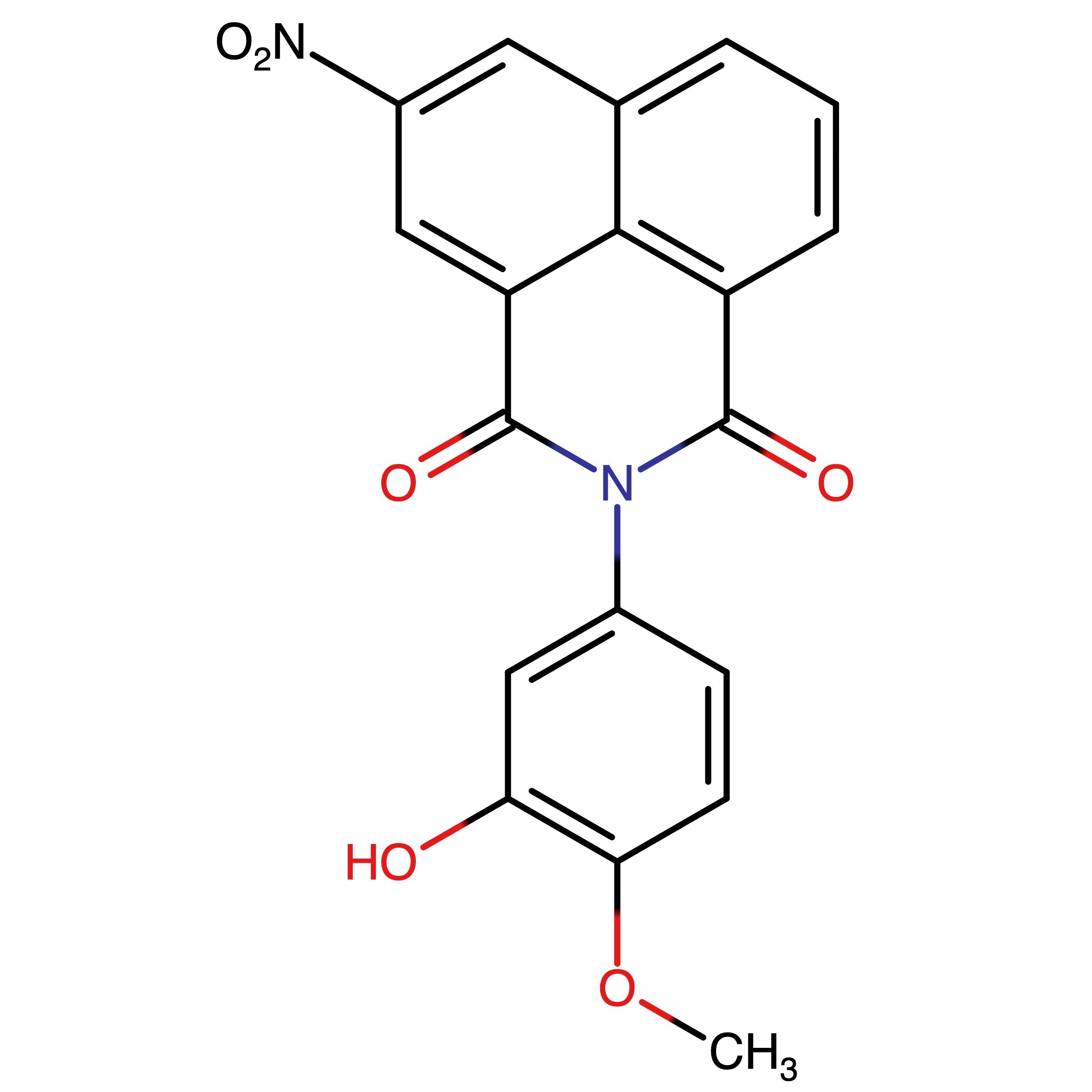 CAS RN 2376415-83-5 | 2-(3-Hydroxy-4-methoxyphenyl)-5-nitro-1H-benzo[de]isoquinoline-1,3(2H)-dione