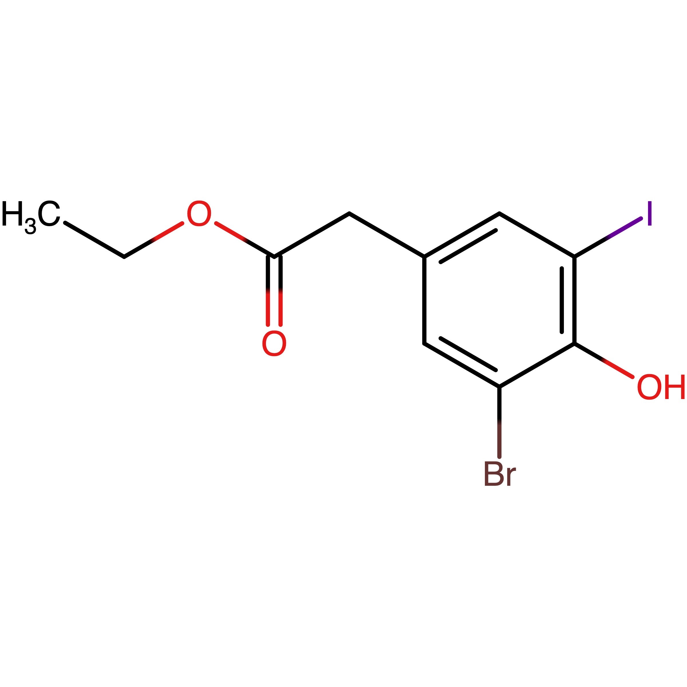CAS RN 2383390-00-7 | Ethyl 3-bromo-4-hydroxy-5-iodophenylacetate