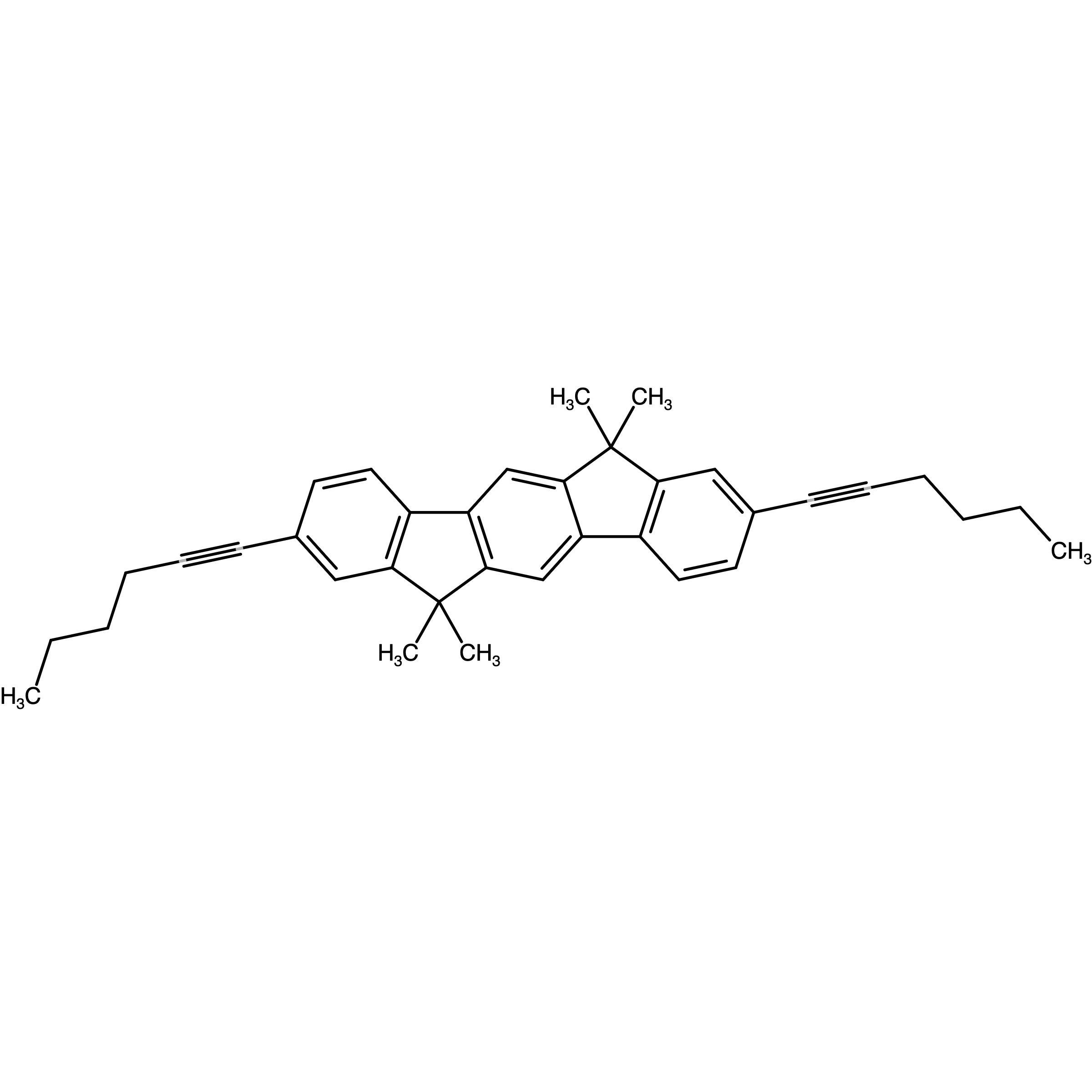 CAS RN 2392899-50-0 | 2,8-Bis[4-(hex-1-yn-yl)phenyl]-6,6,12,12-tetramethylindeno[1,2-b]fluorene