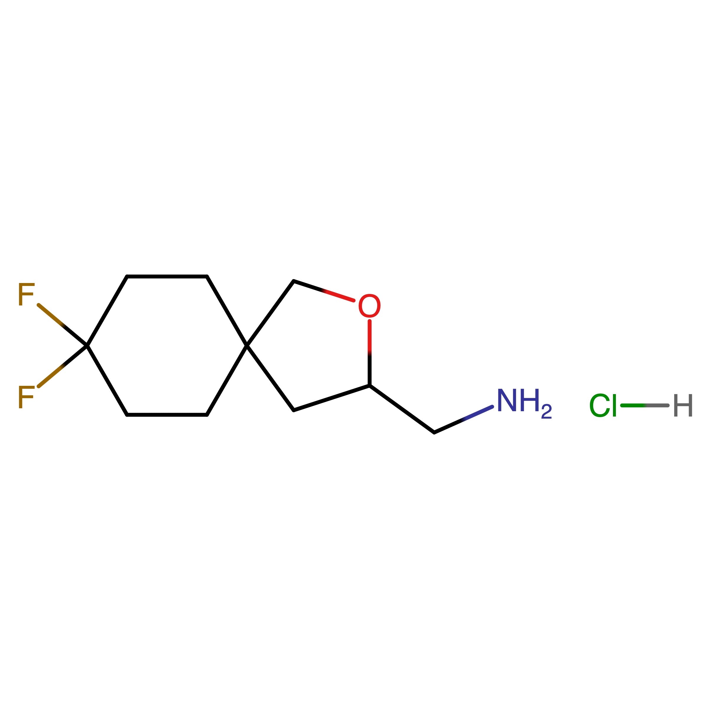 CAS RN 2418695-51-7 | (8,8-Difluoro-2-oxaspiro[4.5]decan-3-yl)methanamine hydrochloride | MFCD32678844