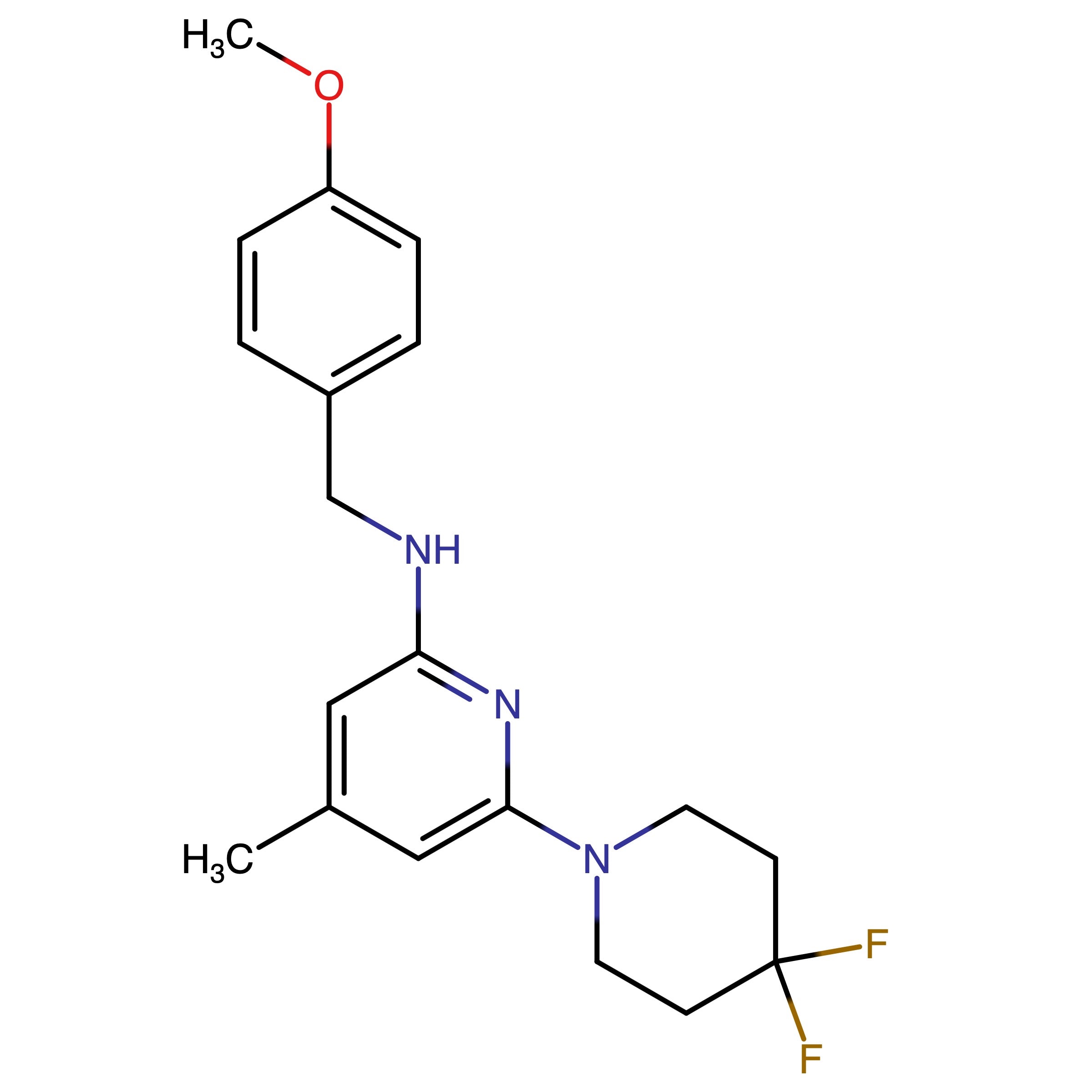 CAS RN 2446342-00-1 | 6-(4,4-Difluoropiperidin-1-yl)-N-(4-methoxybenzyl)-4-methylpyridin-2-amine