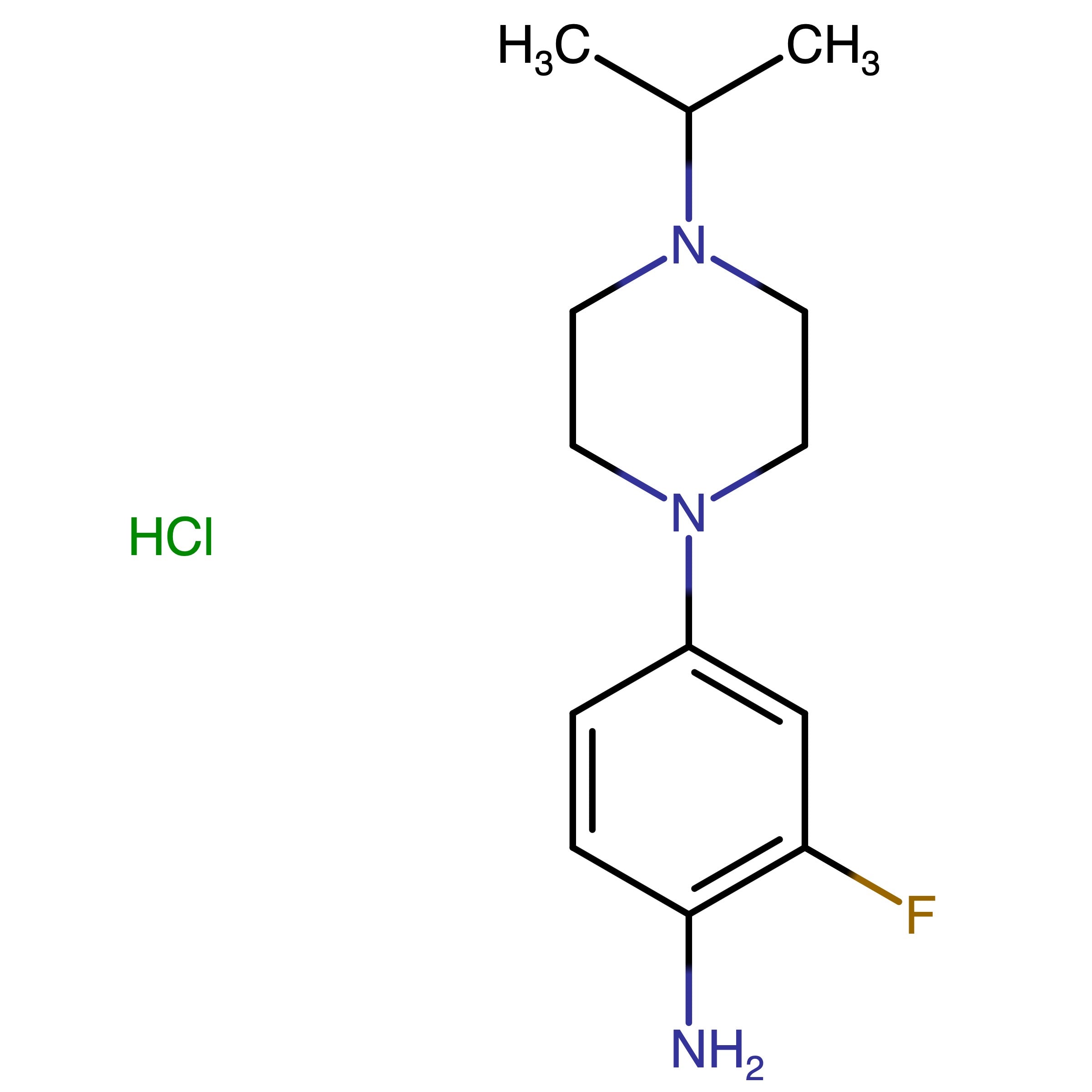 CAS RN 2447110-38-3 | Name: 2_Fluoro_4_(4_isopropylpiperazin_1_yl)aniline hydrochloride
