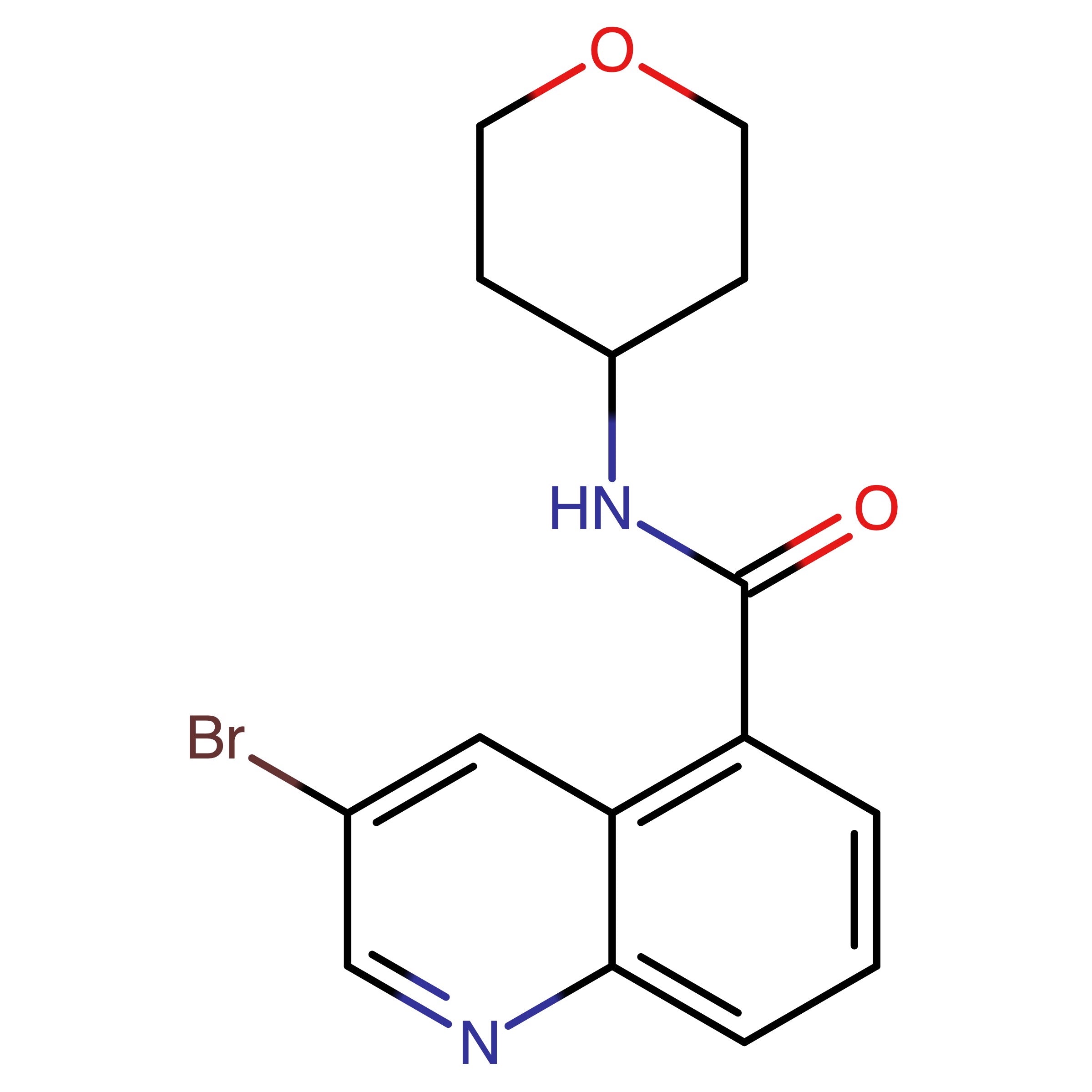 CAS RN 2450989-97-4 | 3-Bromo-N-tetrahydropyran-4-yl-quinoline-5-carboxamide