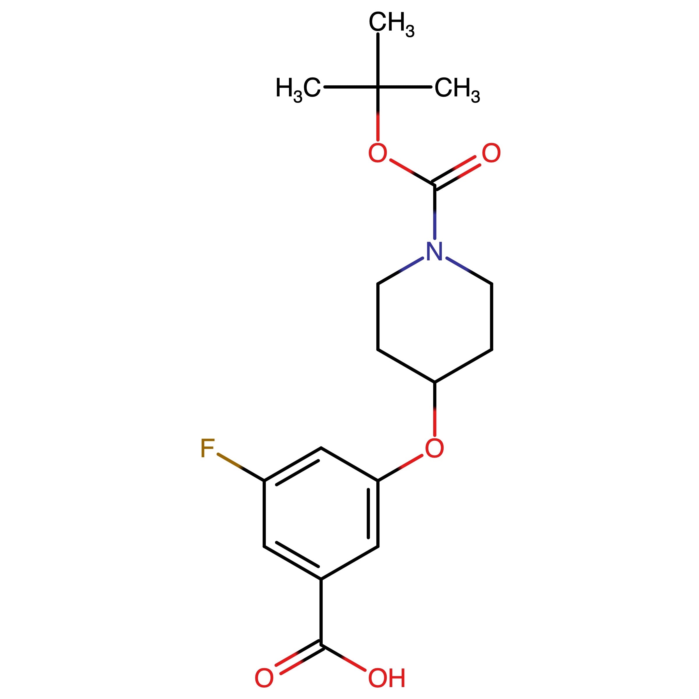 CAS RN 2454173-06-7 | Name: 3_((1_(tert_Butoxycarbonyl)piperidin_4_yl)oxy)_5_fluorobenzoic acid