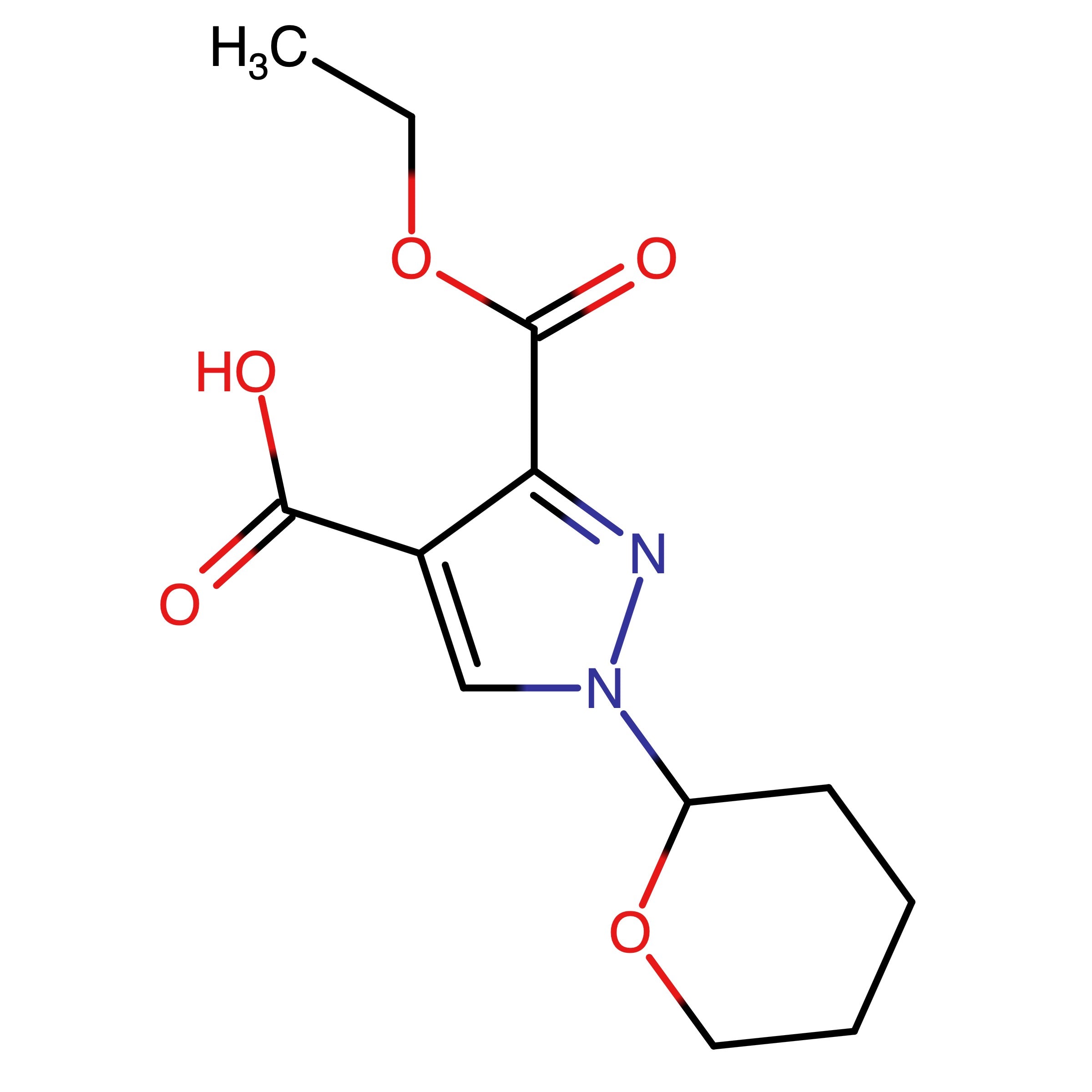 CAS RN 2454173-09-0 | Name: 3_(Ethoxycarbonyl)_1_(tetrahydro_2H_pyran_2_yl)_1H_pyrazole_4_carboxylic acid