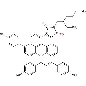 2459401-62-6 | 4,4',4''-(2-(2-Ethylhexyl)-1,3-dioxo-2,3-dihydro-1H-peryleno[1,12-efg]isoindole-6,8,11-triyl)tribenzonitrile - Hoffman Fine Chemicals