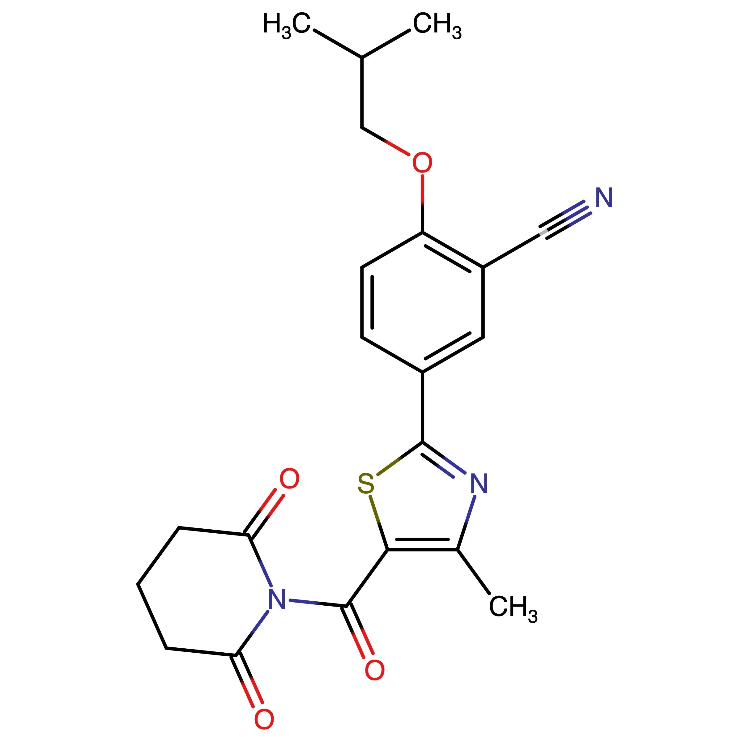 CAS RN 2461603-87-0 | 5-(5-(2,6-Dioxopiperidine-1-carbonyl)-4-methylthiazol-2-yl)-2-isobutoxybenzonitrile