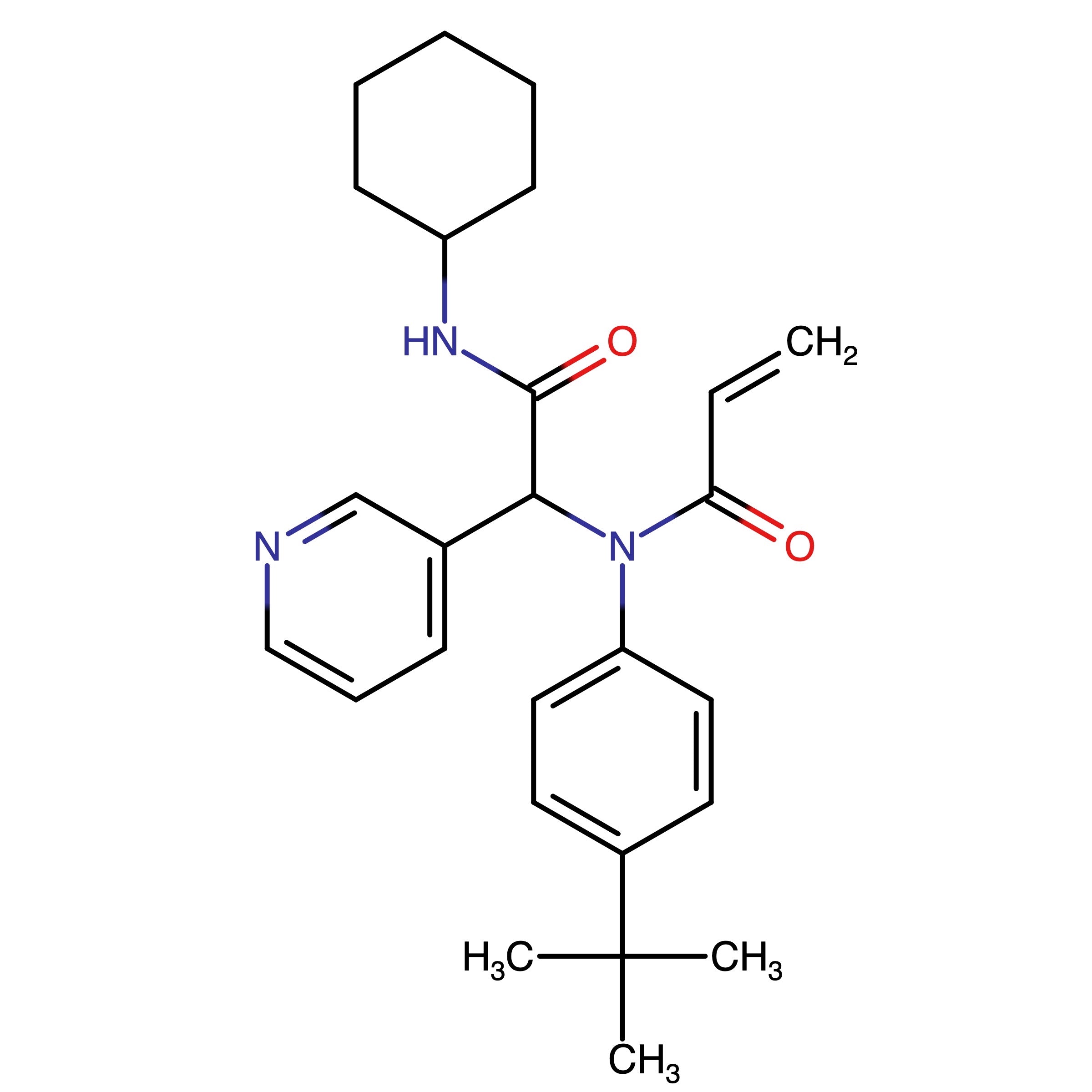CAS RN 2498659-11-1 | N-(4-(tert-Butyl)phenyl)-N-(2-(cyclohexylamino)-2-oxo-1-(pyridin-3-yl)ethyl)acrylamide