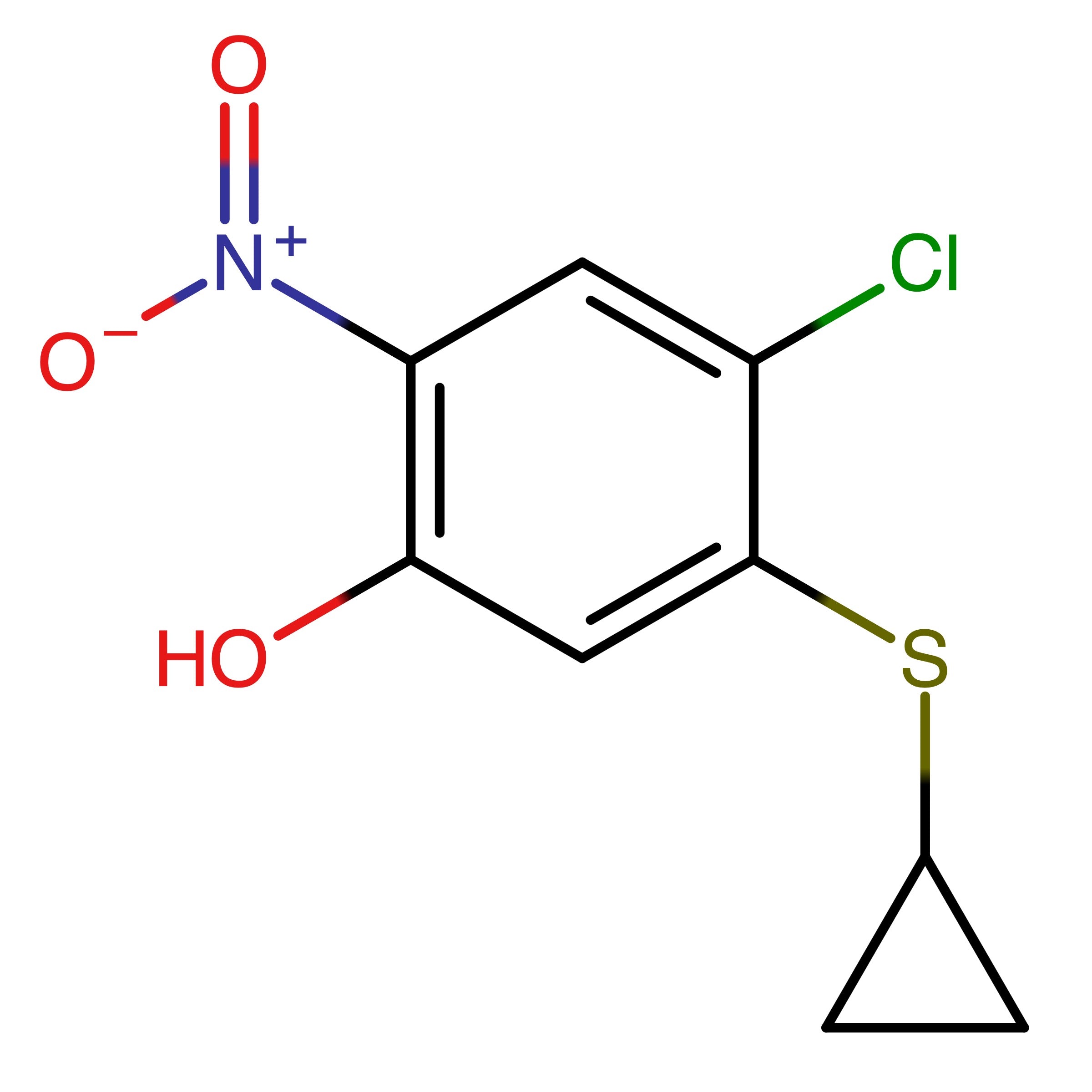 CAS RN 2512861-99-1 | 4_Chloro_5_(cyclopropylsulfanyl)_2_nitrophenol