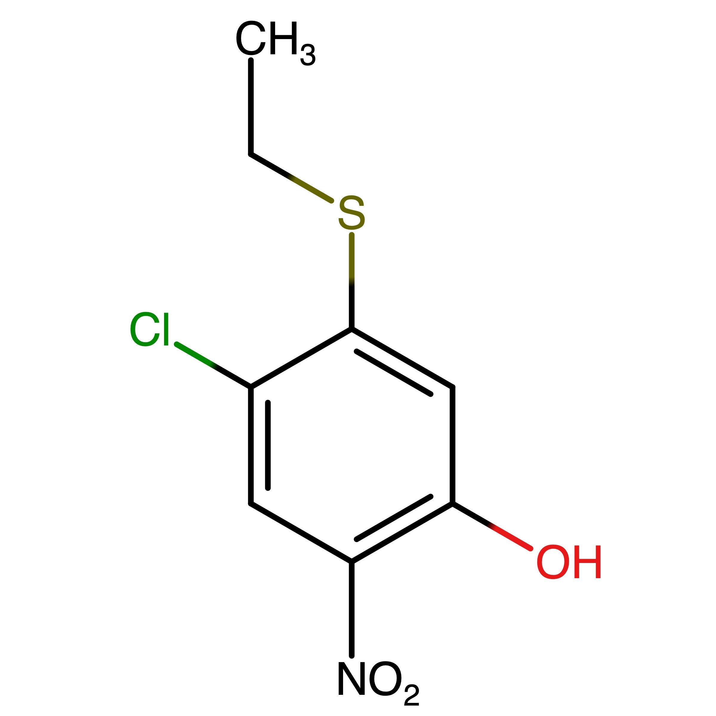 CAS RN 2512862-25-6 | 4_Chloro_5_(ethylsulfanyl)_2_nitrophenol