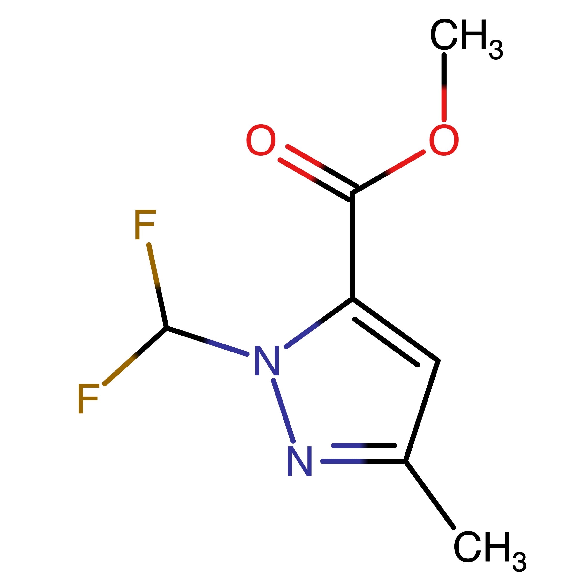CAS RN 2540502-93-8 | Methyl 1-(difluoromethyl)-3-methyl-1H-pyrazole-5-carboxylate | MFCD18073251