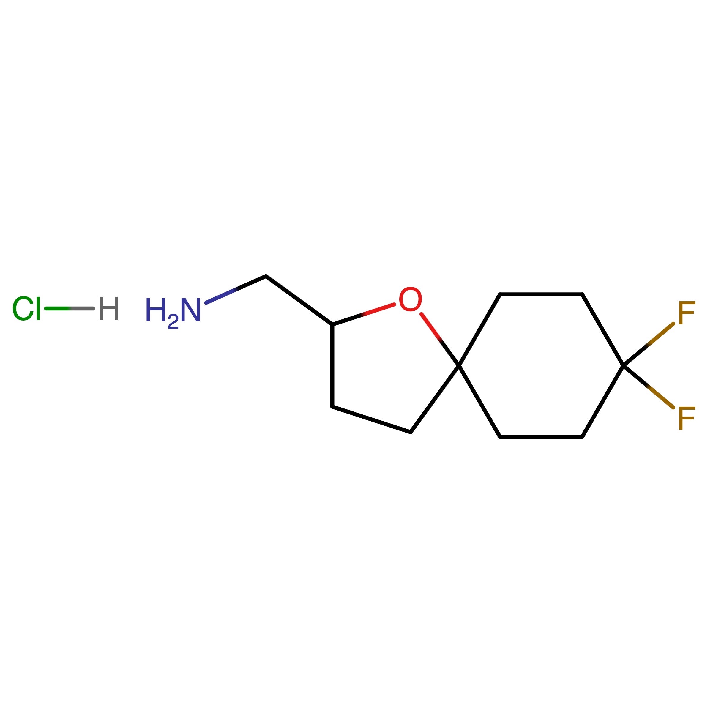 CAS RN 2551118-64-8 | (8,8-Difluoro-1-oxaspiro[4.5]decan-2-yl)methanamine hydrochloride | MFCD32874565