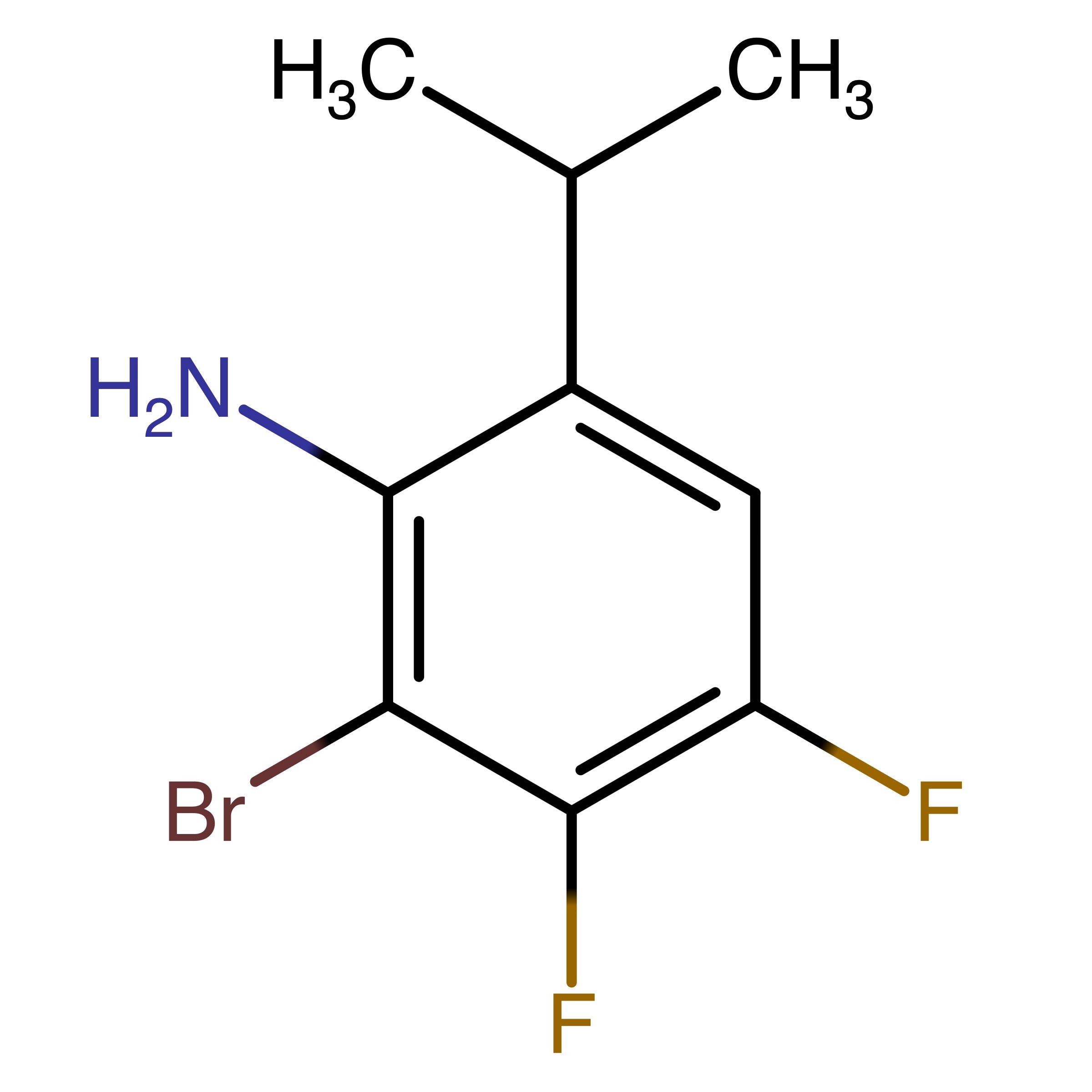 CAS RN 2608946-26-3 | 2_Bromo_3,4_difluoro_6_(propan-2-yl)aniline