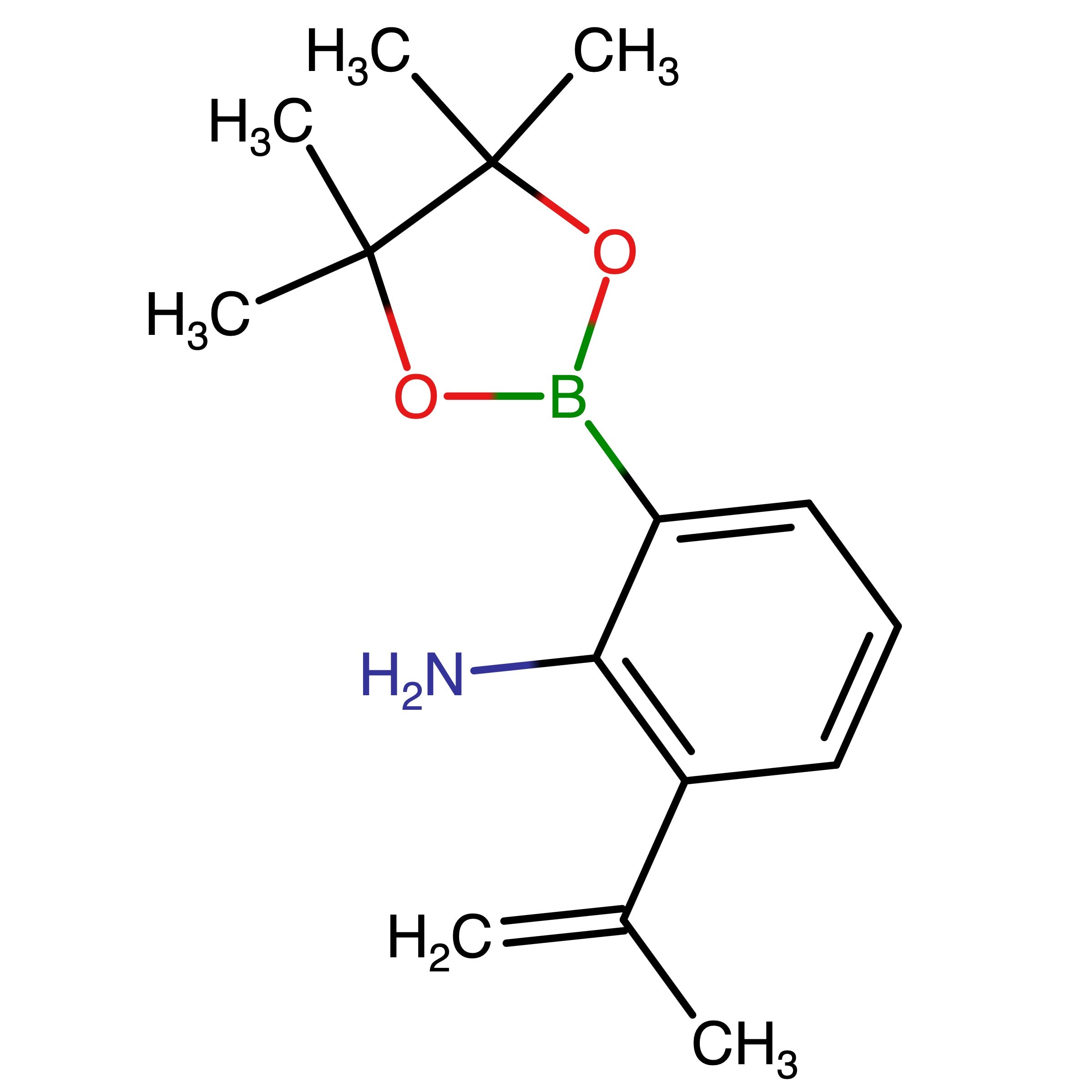 CAS RN 2608946-53-6 | 2_(Prop_1_en_2_yl)_6_(4,4,5,5_tetramethyl_1,3,2_dioxaborolan_2_yl)aniline
