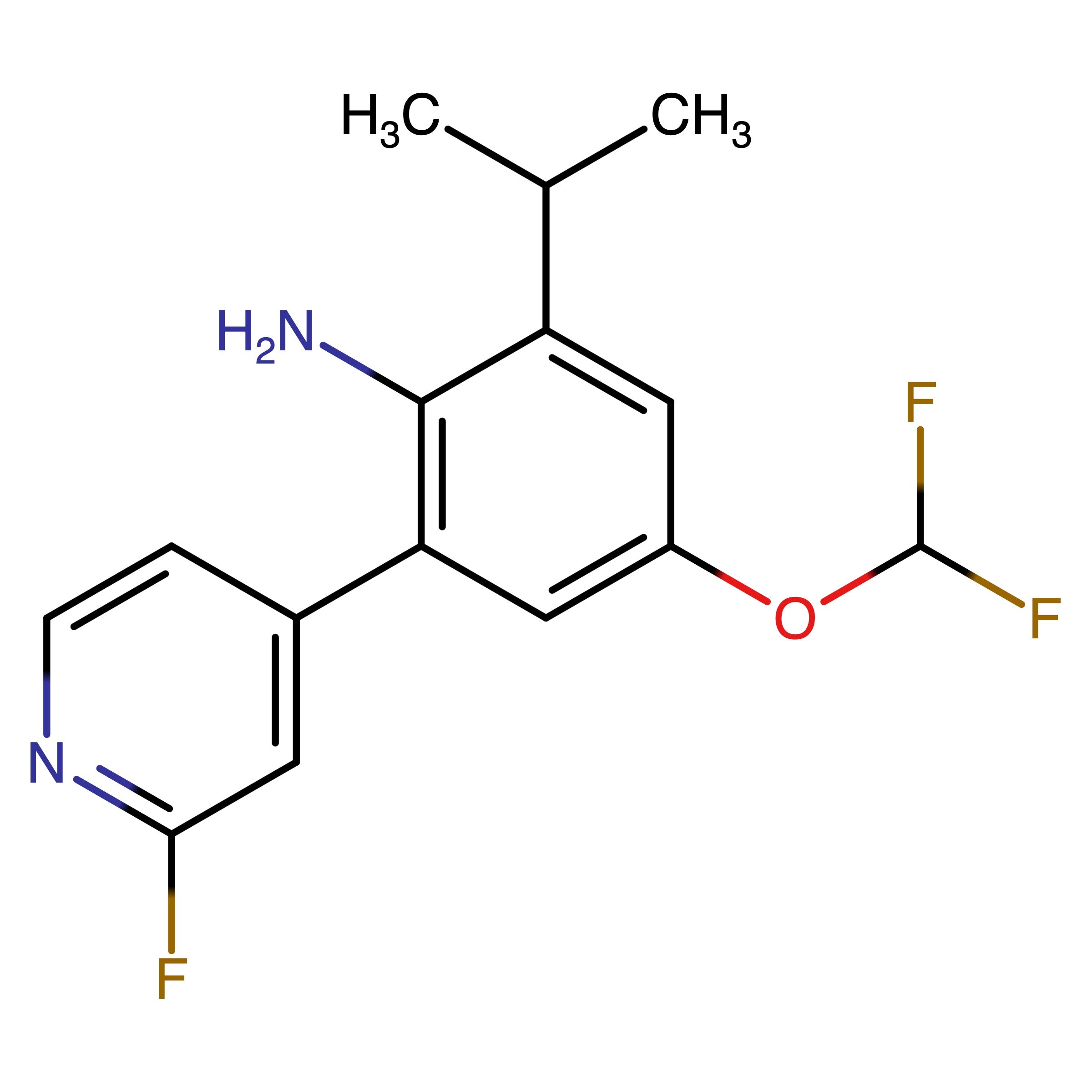 CAS RN 2608946-78-5 | 4_(Difluoromethoxy)_2_(2_fluoropyridin_4_yl)_6_(propan-2-yl)aniline