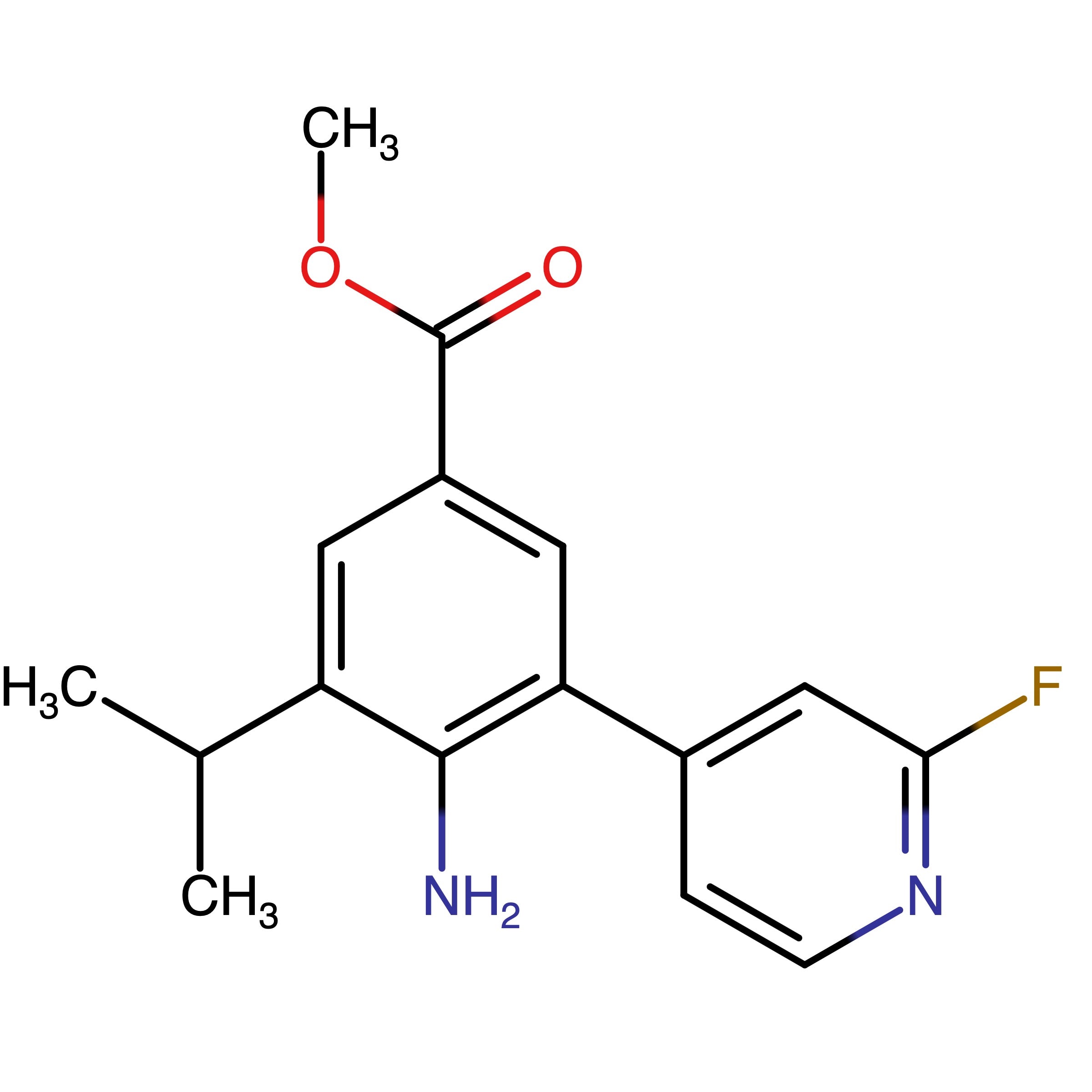 CAS RN 2608947-28-8 | Methyl 4_amino_3_(2_fluoropyridin_4_yl)_5_(propan-2-yl)benzoate