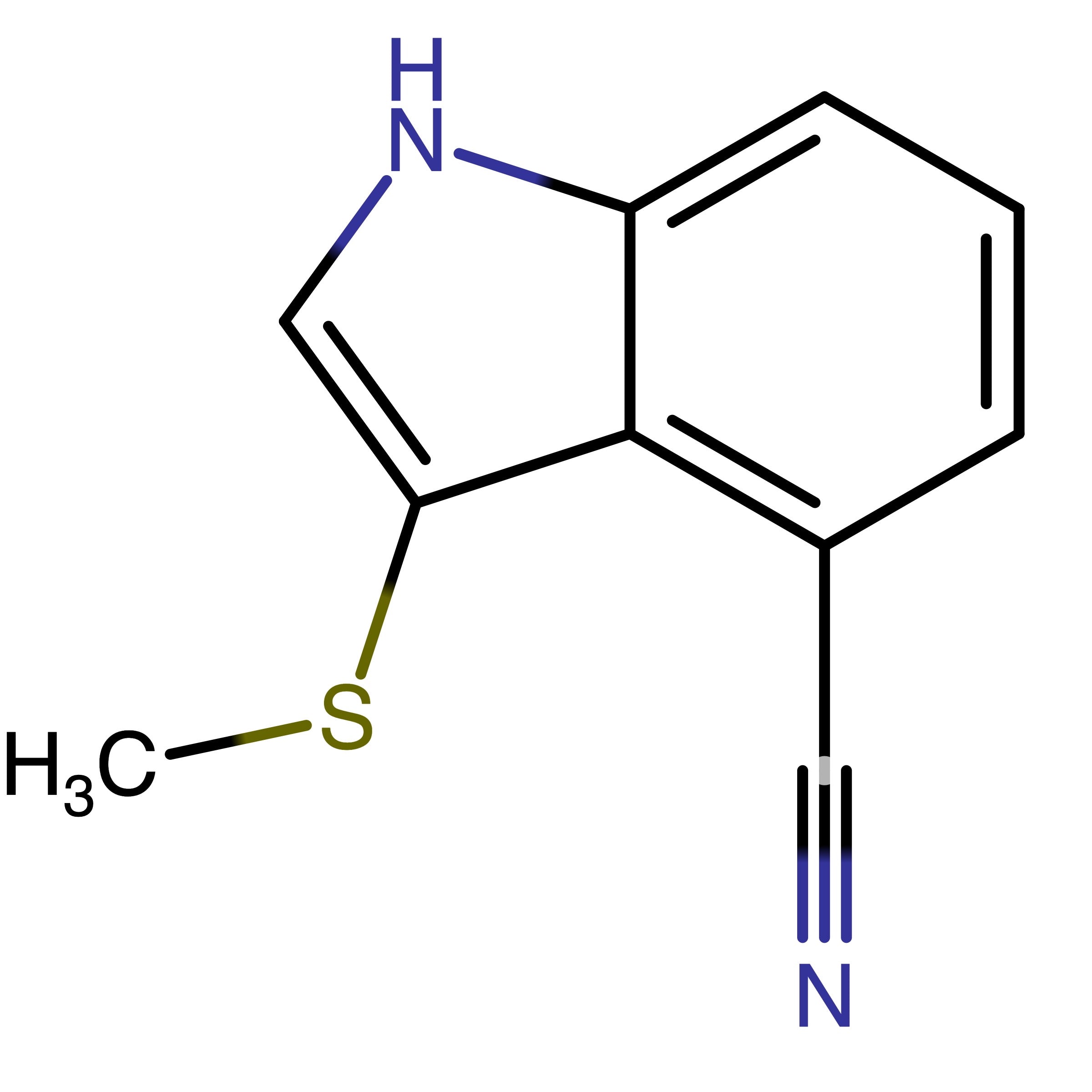 CAS RN 2609782-20-7 | 3-(Methylthio)-1H-indole-4-carbonitrile