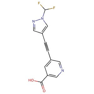 2620096-87-7 | 5-((1-(Difluoromethyl)-1H-pyrazol-4-yl)ethynyl)nicotinic acid - Hoffman Fine Chemicals