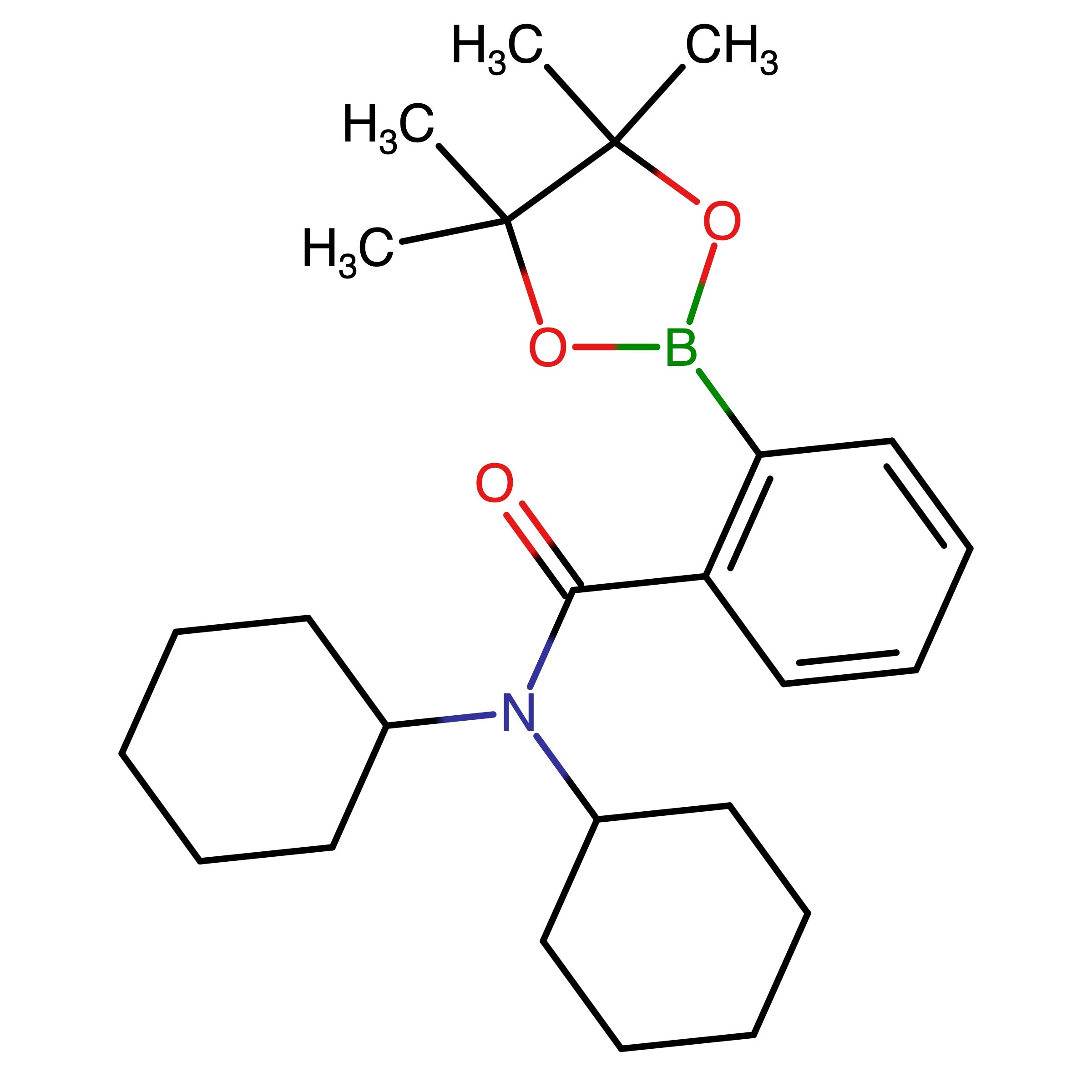 CAS RN 2624407-50-5 | Name: N,N-Dicyclohexyl-2-(4,4,5,5-tetramethyl-1,3,2-dioxaborolan-2-yl)benzamide