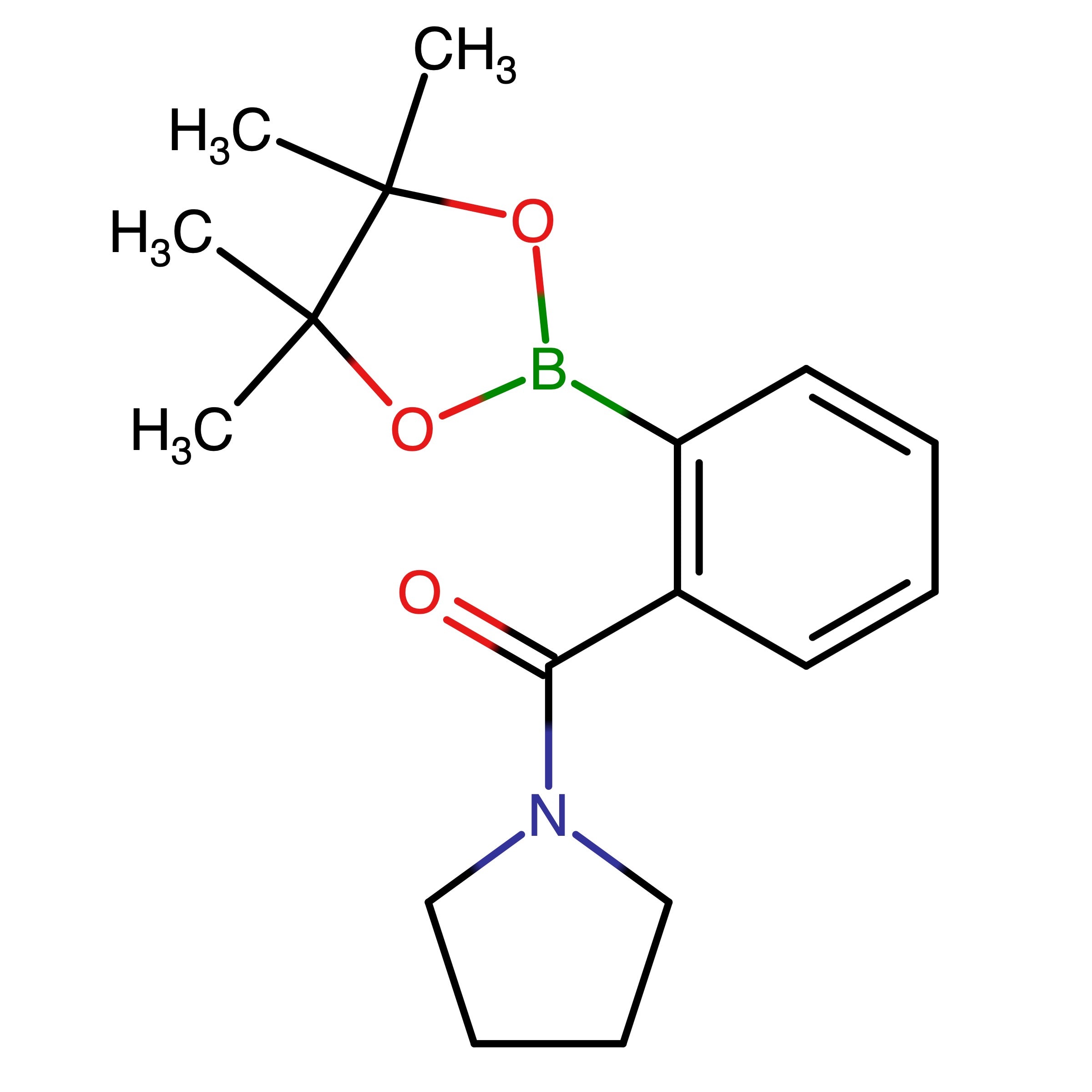 CAS RN 2624407-54-9 | Name: Pyrrolidin-1-yl(2-(4,4,5,5-tetramethyl-1,3,2-dioxaborolan-2-yl)phenyl)methanone