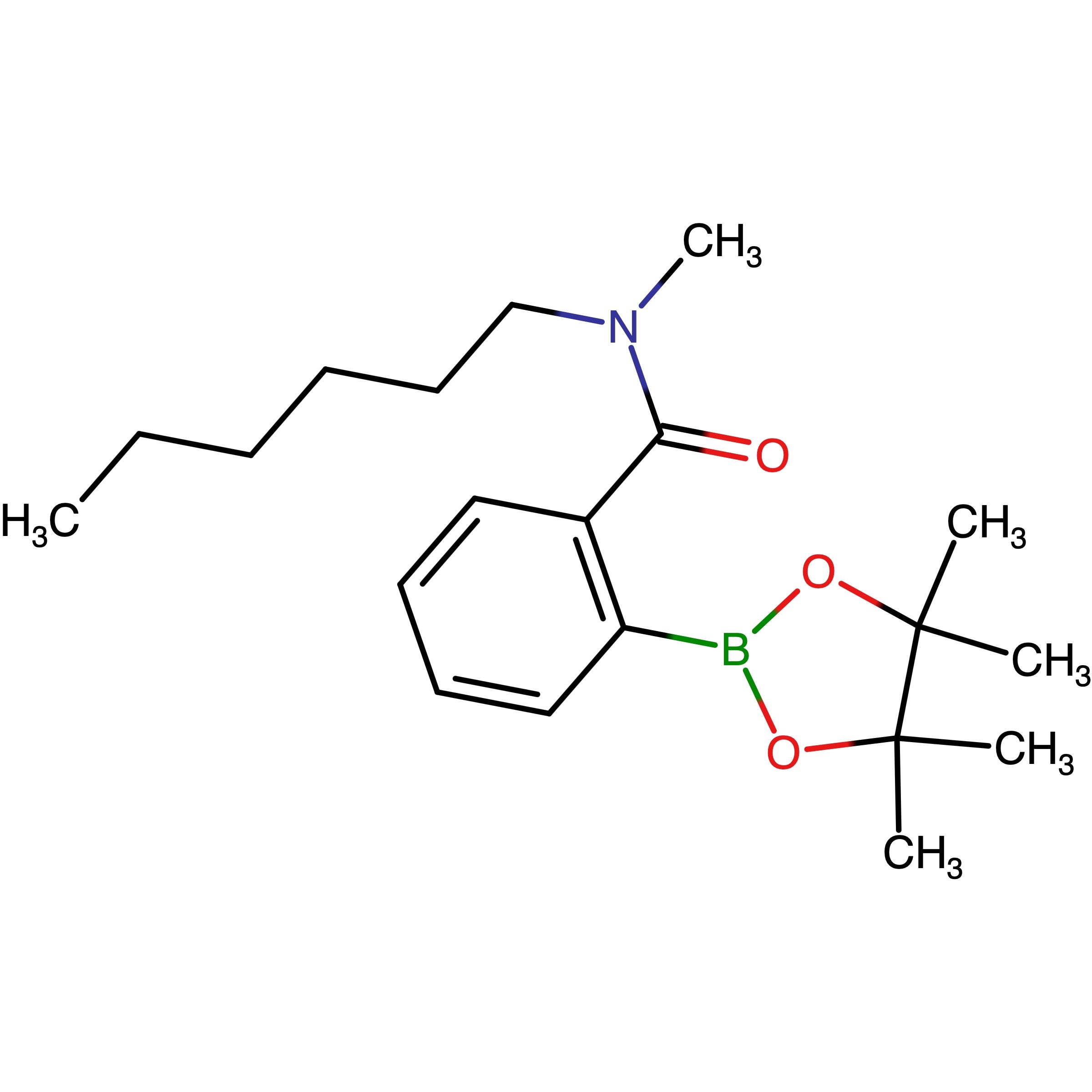 CAS RN 2624407-61-8 | Name: N-Hexyl-N-methyl-2-(4,4,5,5-tetramethyl-1,3,2-dioxaborolan-2-yl)benzamide