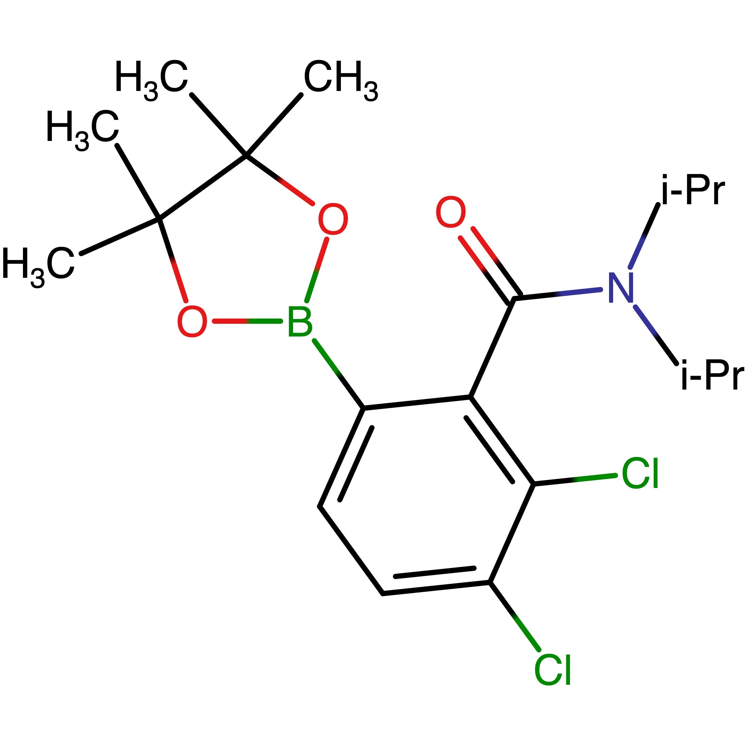CAS RN 2624407-71-0 | Name: N,N-Bis(propan-2-yl)-5,6-dichloro-2-(tetramethyl-1,3,2-dioxaborolan-2-yl)benzamide