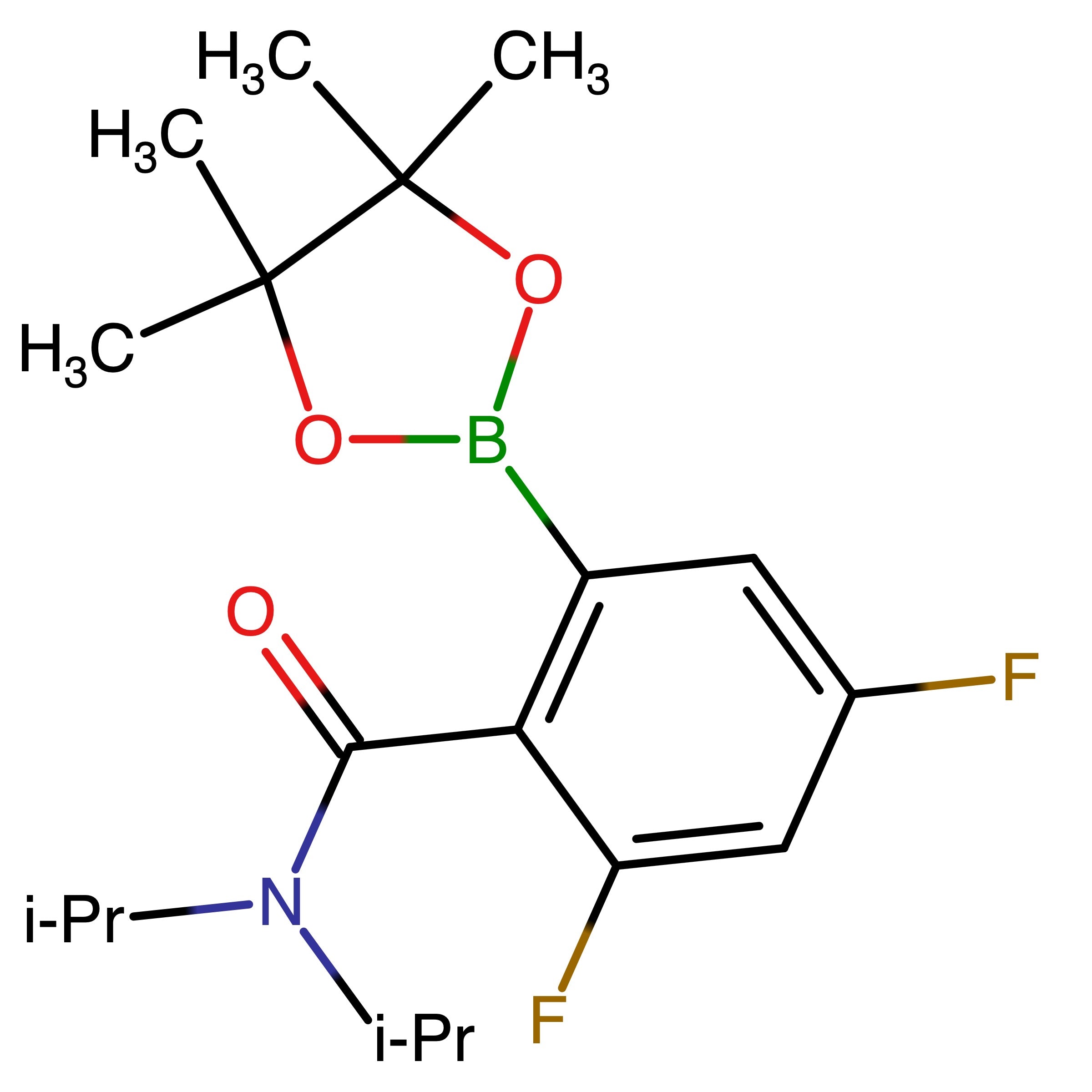 CAS RN 2624407-72-1 | Name: N,N-Bis(propan-2-yl)-4,6-difluoro-2-(tetramethyl-1,3,2-dioxaborolan-2-yl)benzamide