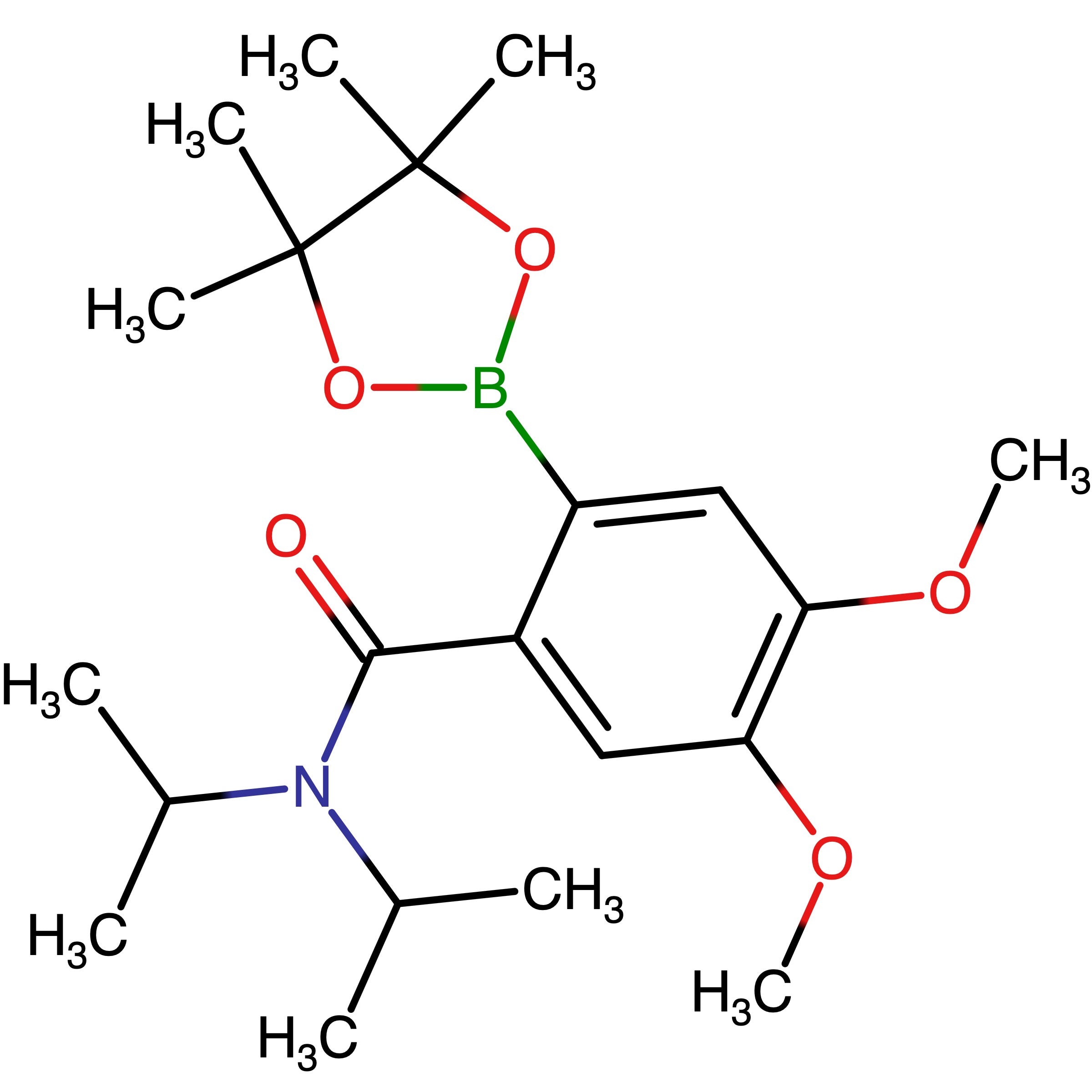 CAS RN 2624407-74-3 | Name: N,N-Bis(propan-2-yl)-4,5-dimethoxy-2-(tetramethyl-1,3,2-dioxaborolan-2-yl)benzamide