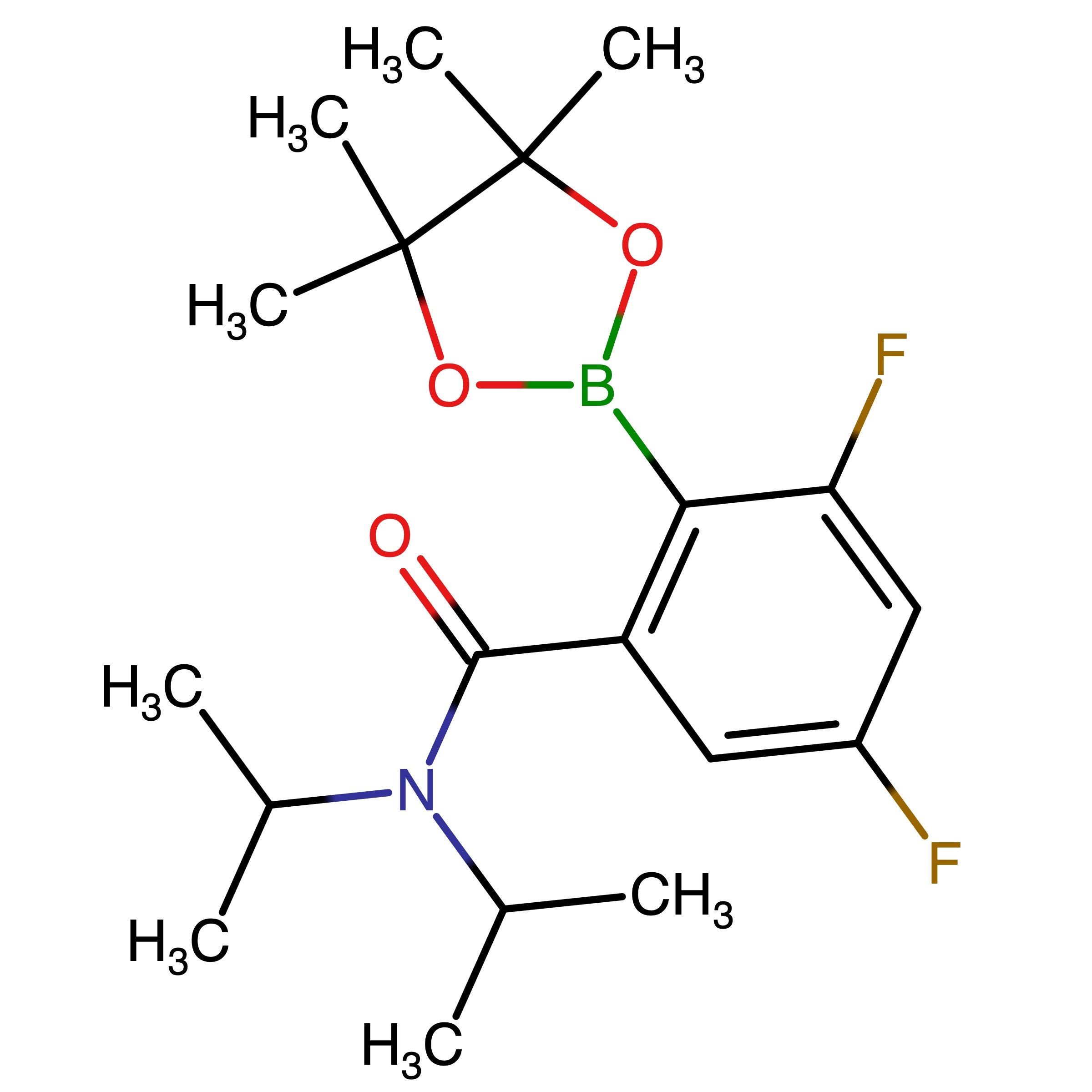 CAS RN 2624407-75-4 | Name: N,N-Bis(propan-2-yl)-3,5-difluoro-2-(tetramethyl-1,3,2-dioxaborolan-2-yl)benzamide