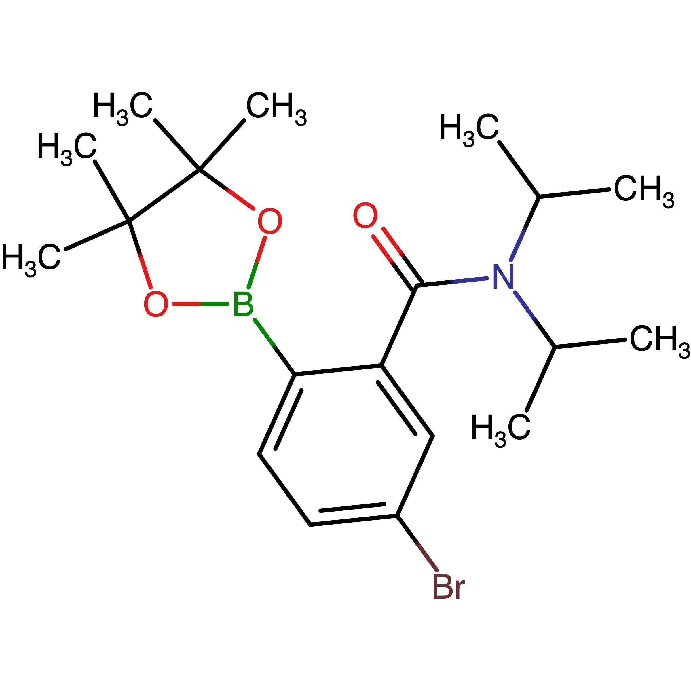 CAS RN 2624407-77-6 | Name: N,N-Bis(propan-2-yl)-5-bromo-2-(tetramethyl-1,3,2-dioxaborolan-2-yl)benzamide