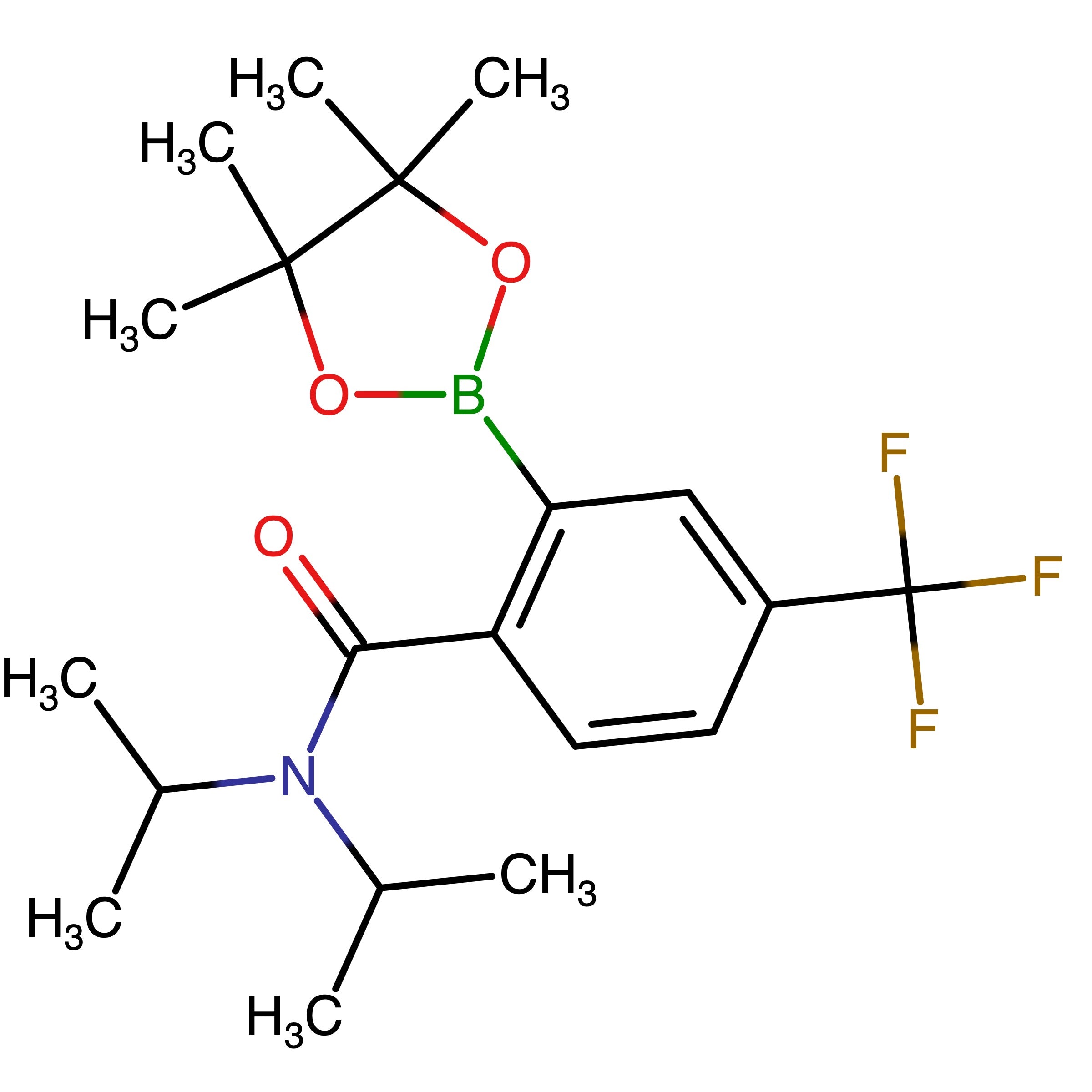 CAS RN 2624407-86-7 | Name: N,N-Bis(propan-2-yl)-4-trifluoromethyl-2-(4,4,5,5-tetramethyl-1,3,2-dioxaborolan-2-yl)benzamide