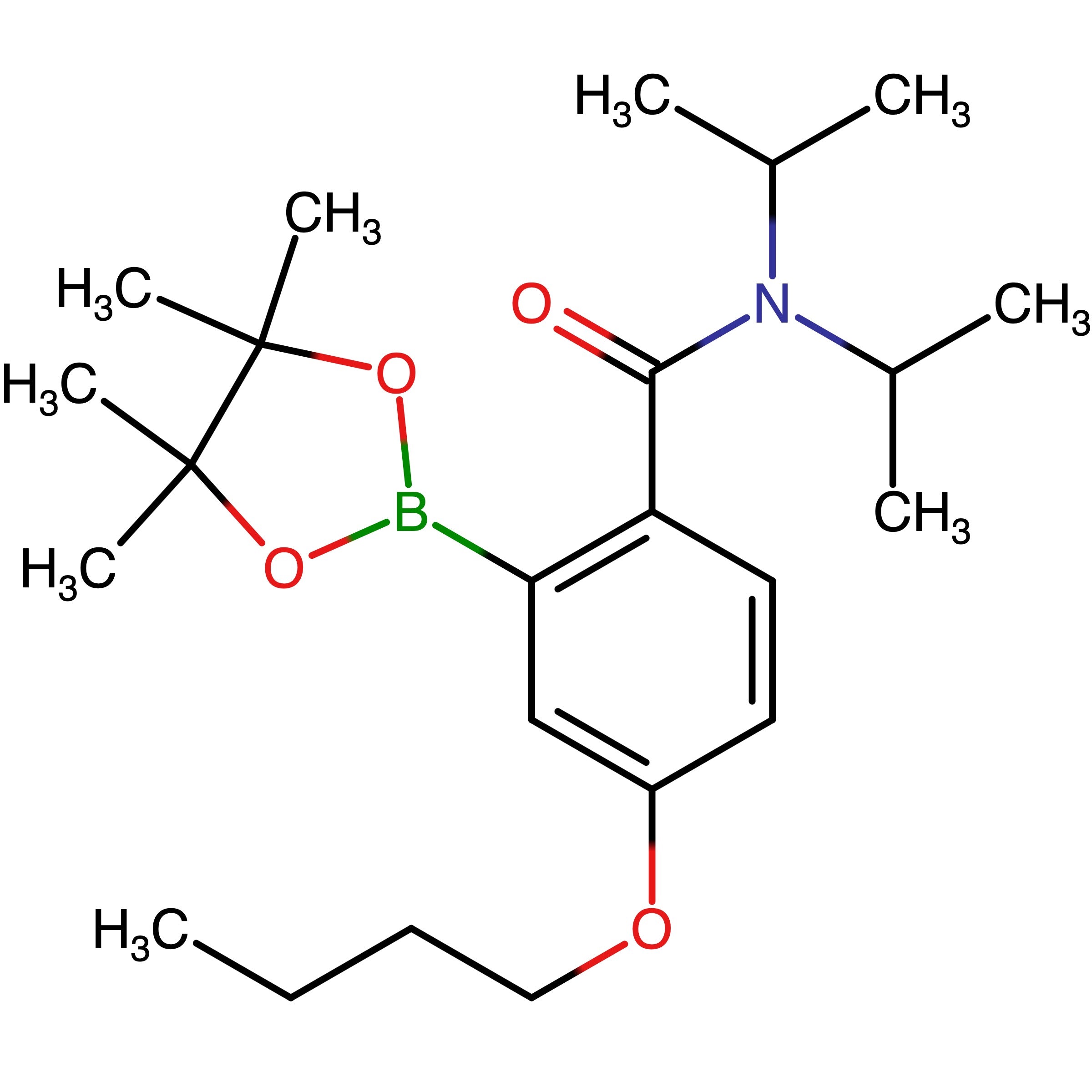 CAS RN 2624407-87-8 | Name: N,N-Bis(propan-2-yl)-4-butoxy-2-(4,4,5,5-tetramethyl-1,3,2-dioxaborolan-2-yl)benzamide