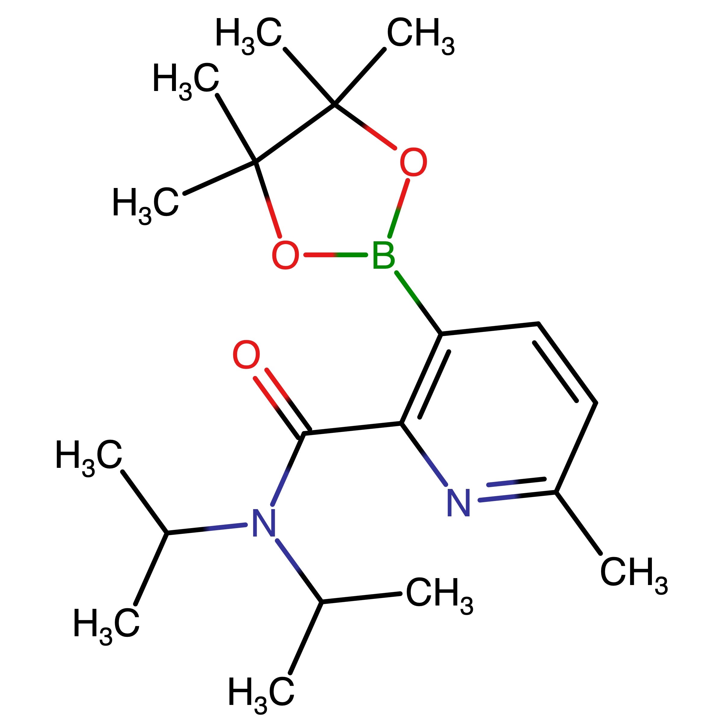 CAS RN 2624407-92-5 | Name: N,N-Bis(propan-2-yl)-6-methyl 3-(tetramethyl-1,3,2-dioxaborolan-2-yl)picolinamide