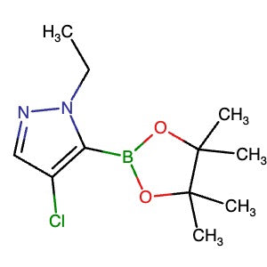 2750602-22-1 | 4-Chloro-1-ethyl-5-(4,4,5,5-tetramethyl-1,3,2-dioxaborolan-2-yl)-1H-pyrazole - Hoffman Fine Chemicals