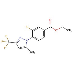 2750602-67-4 | Ethyl 3-fluoro-4-(5-methyl-3-(trifluoromethyl)-1H-pyrazol-1-yl)benzoate - Hoffman Fine Chemicals