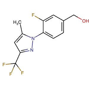 2750602-68-5 | (3-Fluoro-4-(5-methyl-3-(trifluoromethyl)-1H-pyrazol-1-yl)phenyl)methanol - Hoffman Fine Chemicals